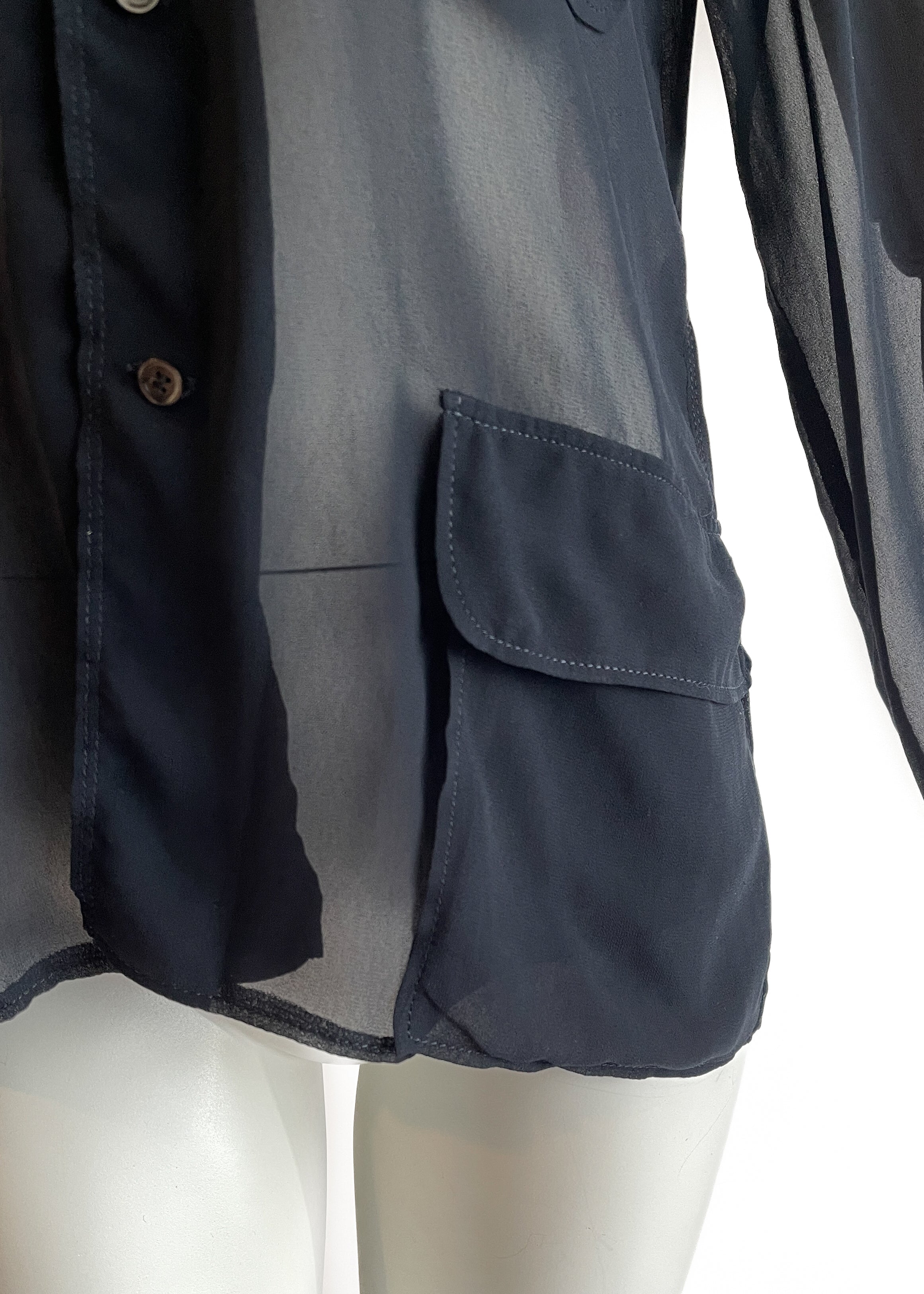 Comme des Garçons Sheer Black Shirt