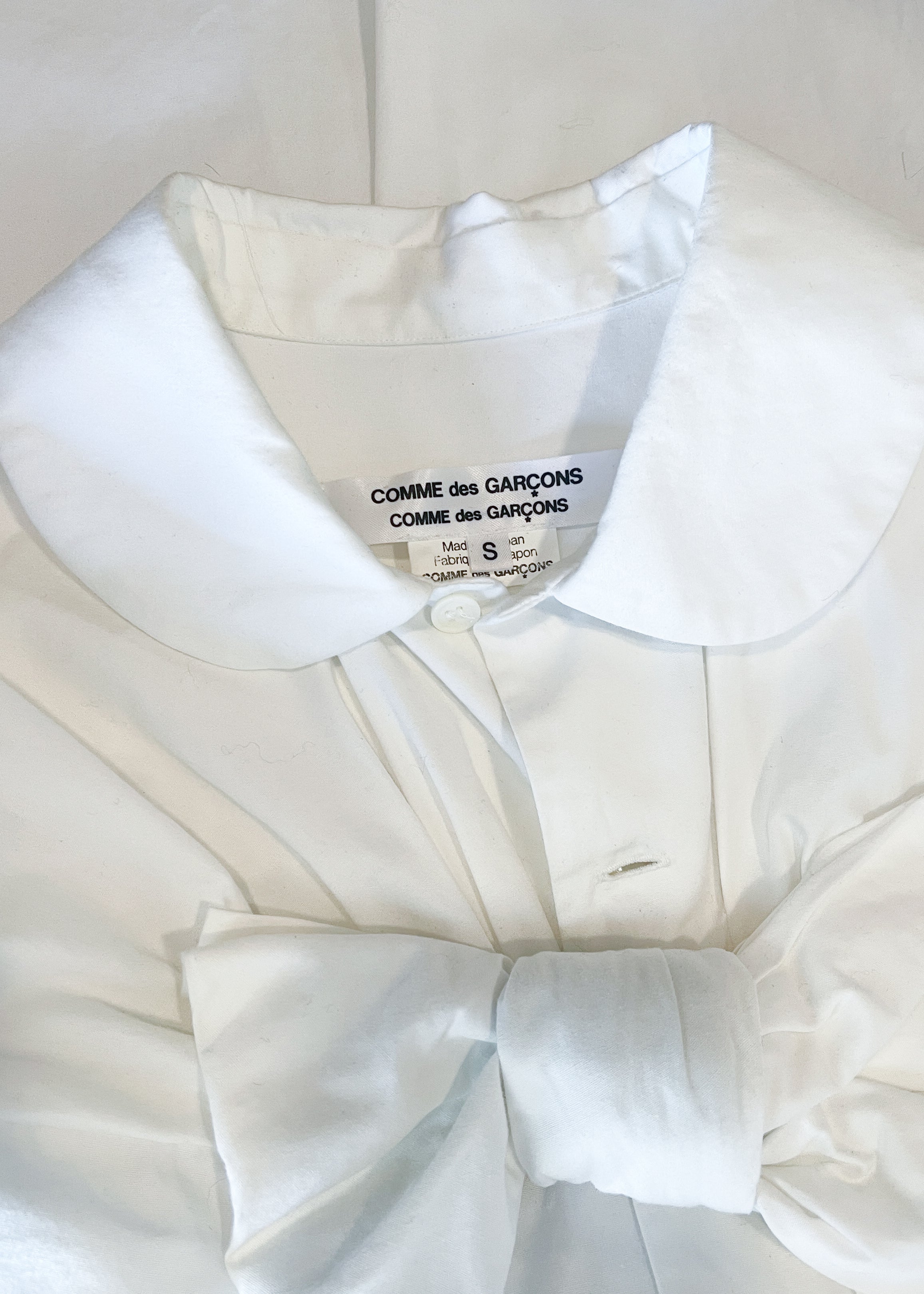Comme des Garçons White Bow Shirt