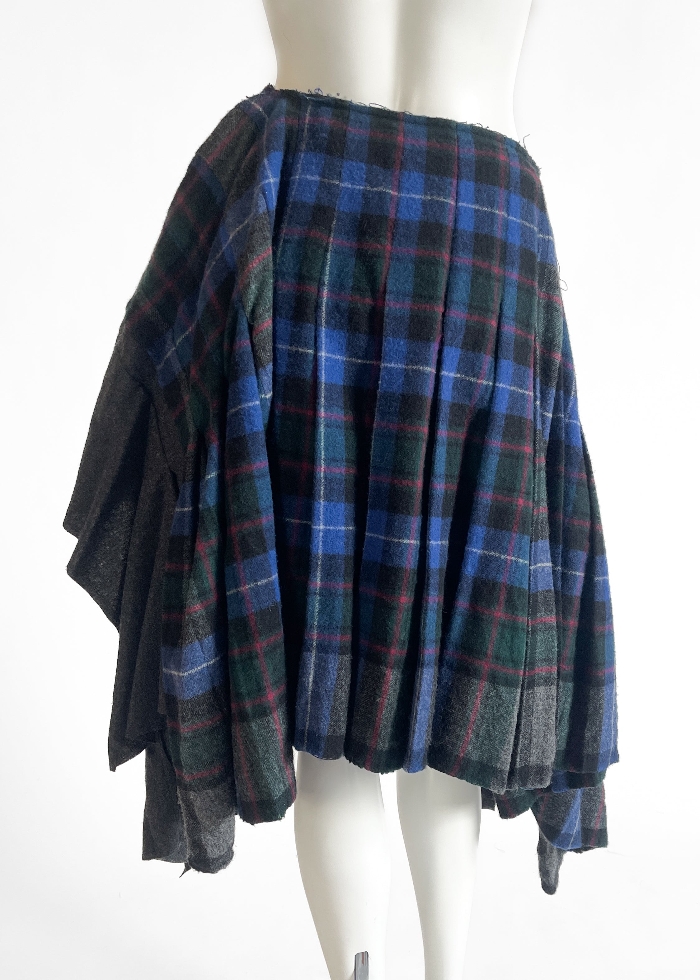 Vintage Comme des Garçons Wool Plaid Skirt Fall 2003