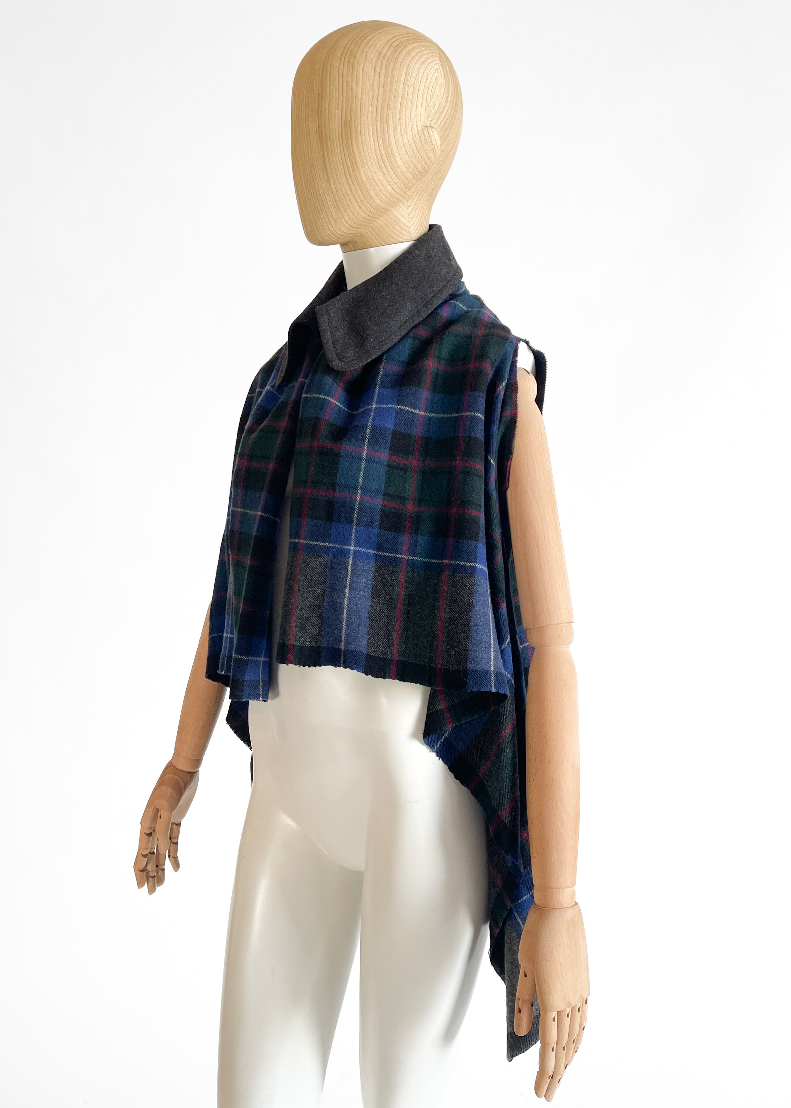 Vintage Comme des Garçons Wool Plaid Vest Fall 2003