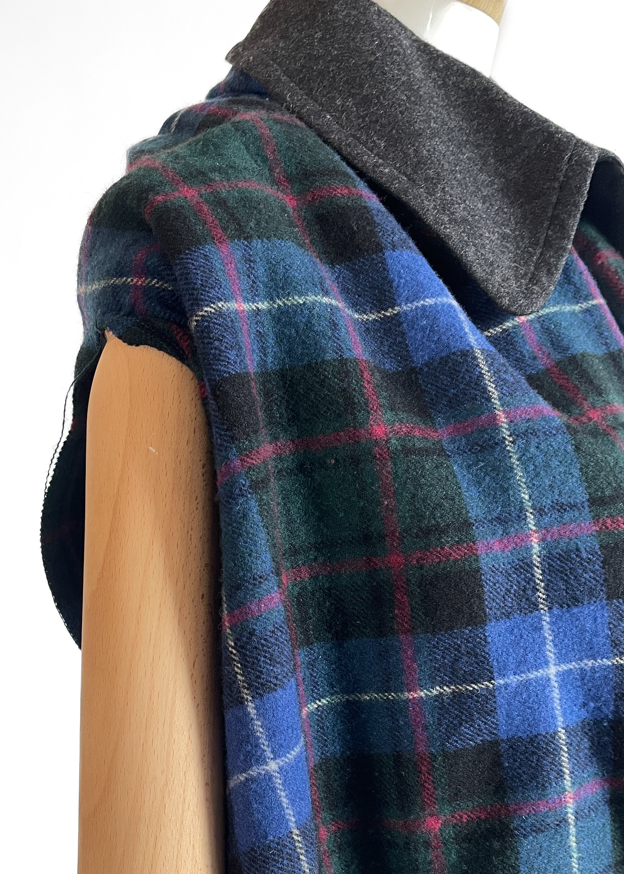Vintage Comme des Garçons Wool Plaid Vest Fall 2003