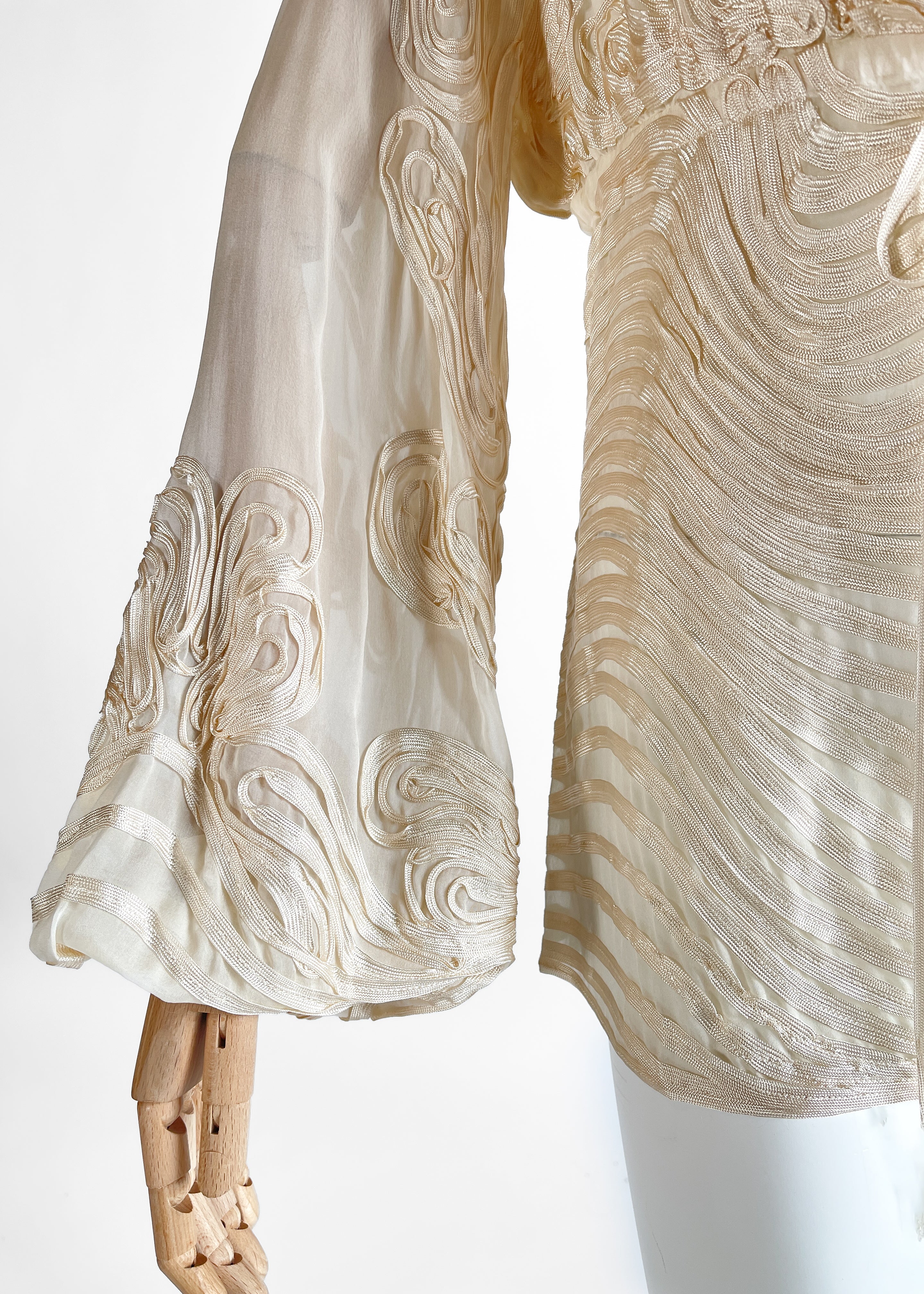 Jean Paul Gaultier Silk Soutache Blouse