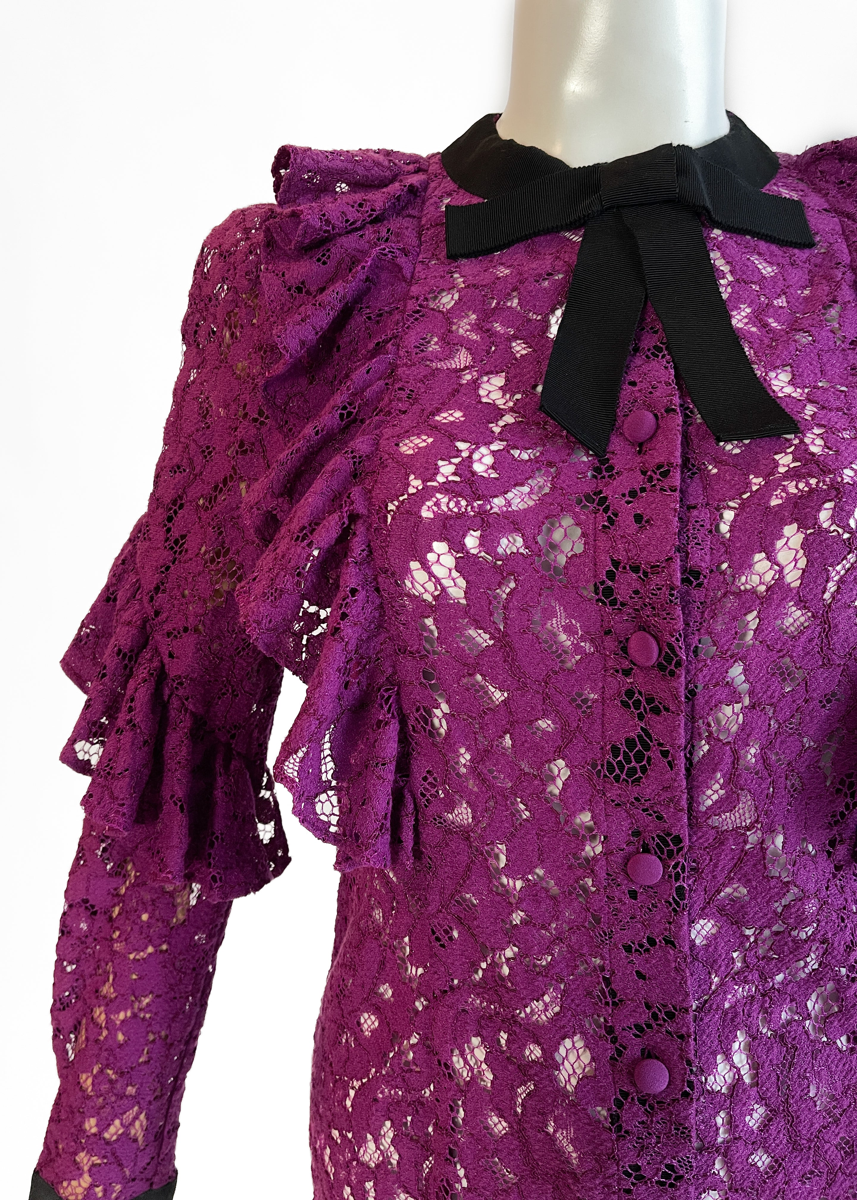 Gucci Lace and Ruffle Shirt Alessandro Michele