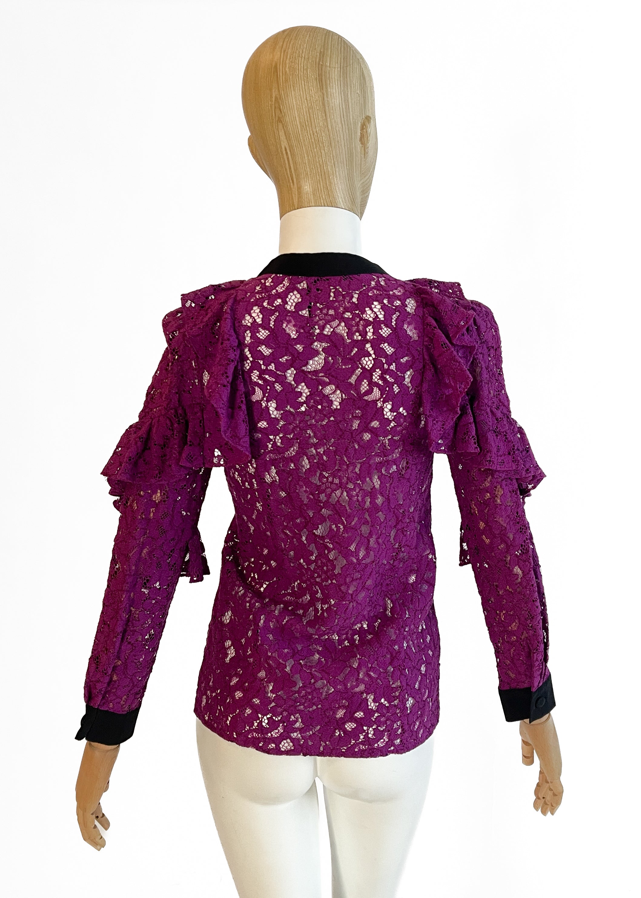 Gucci Lace and Ruffle Shirt Alessandro Michele