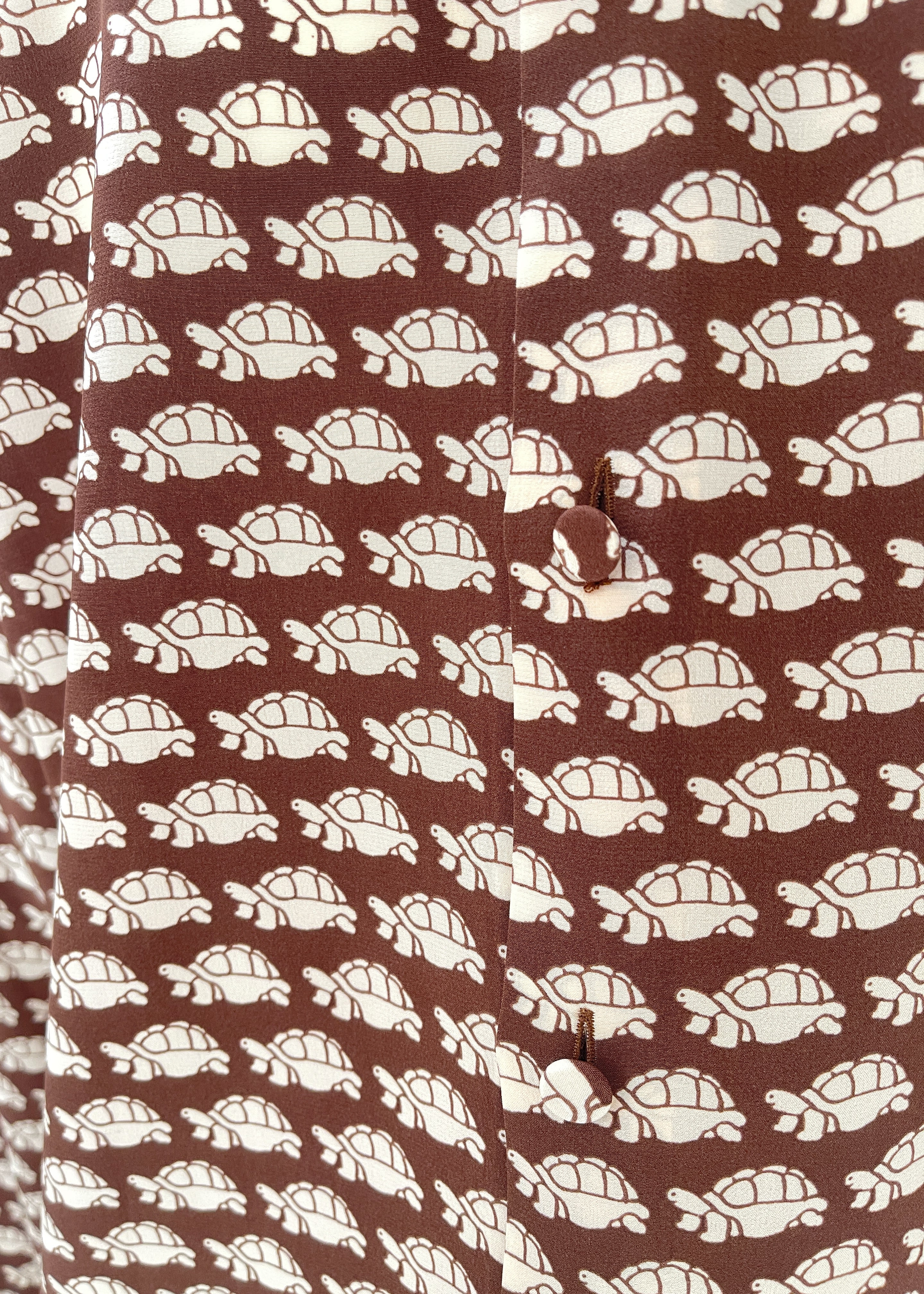 Gucci Silk Turtle Print Blouse