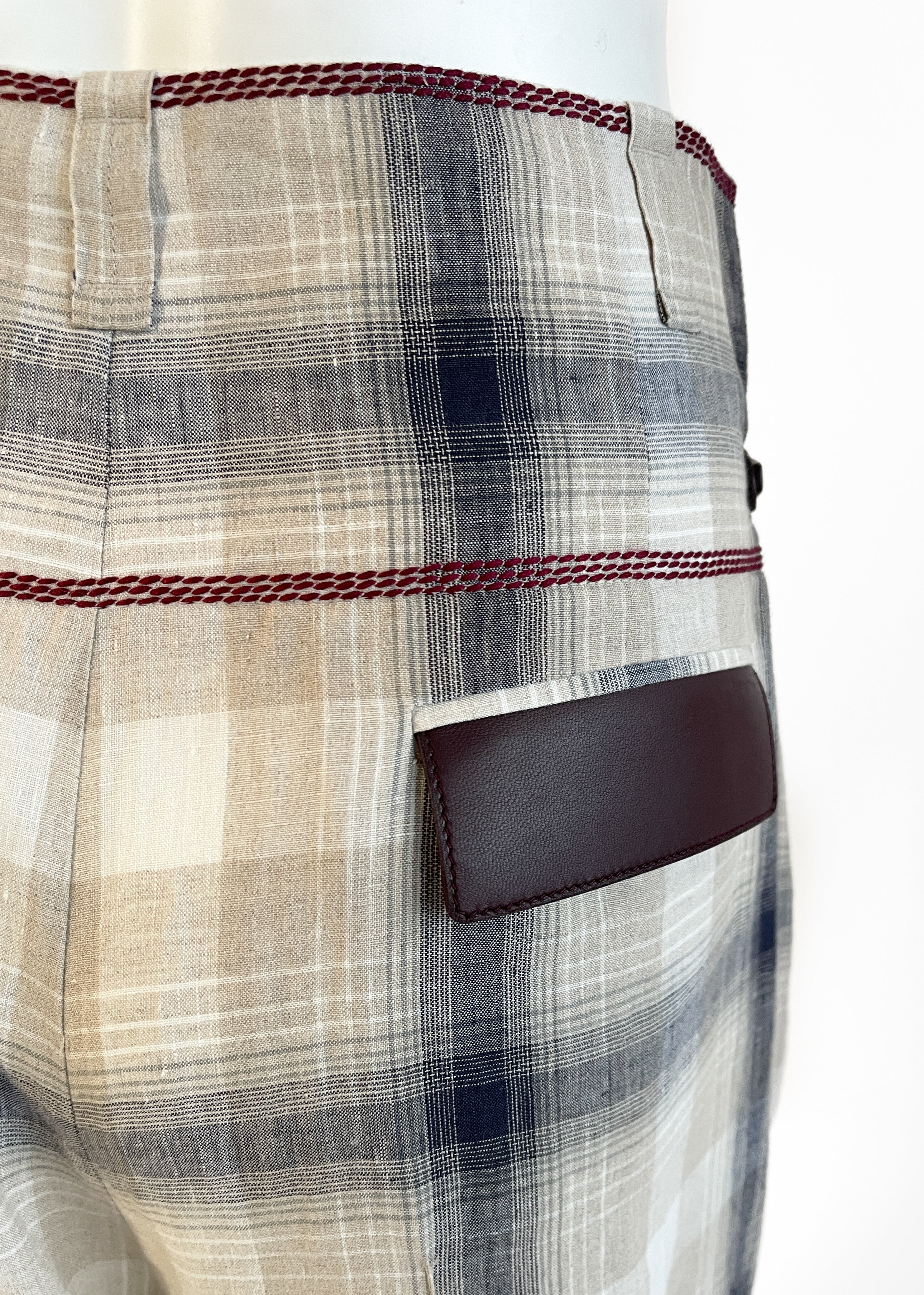 Hermès Plaid Linen Pants Spring 2018