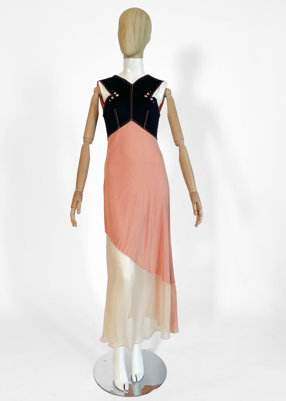 Jean Paul Gaultier Spring 1996 Silk and Jersey Dress