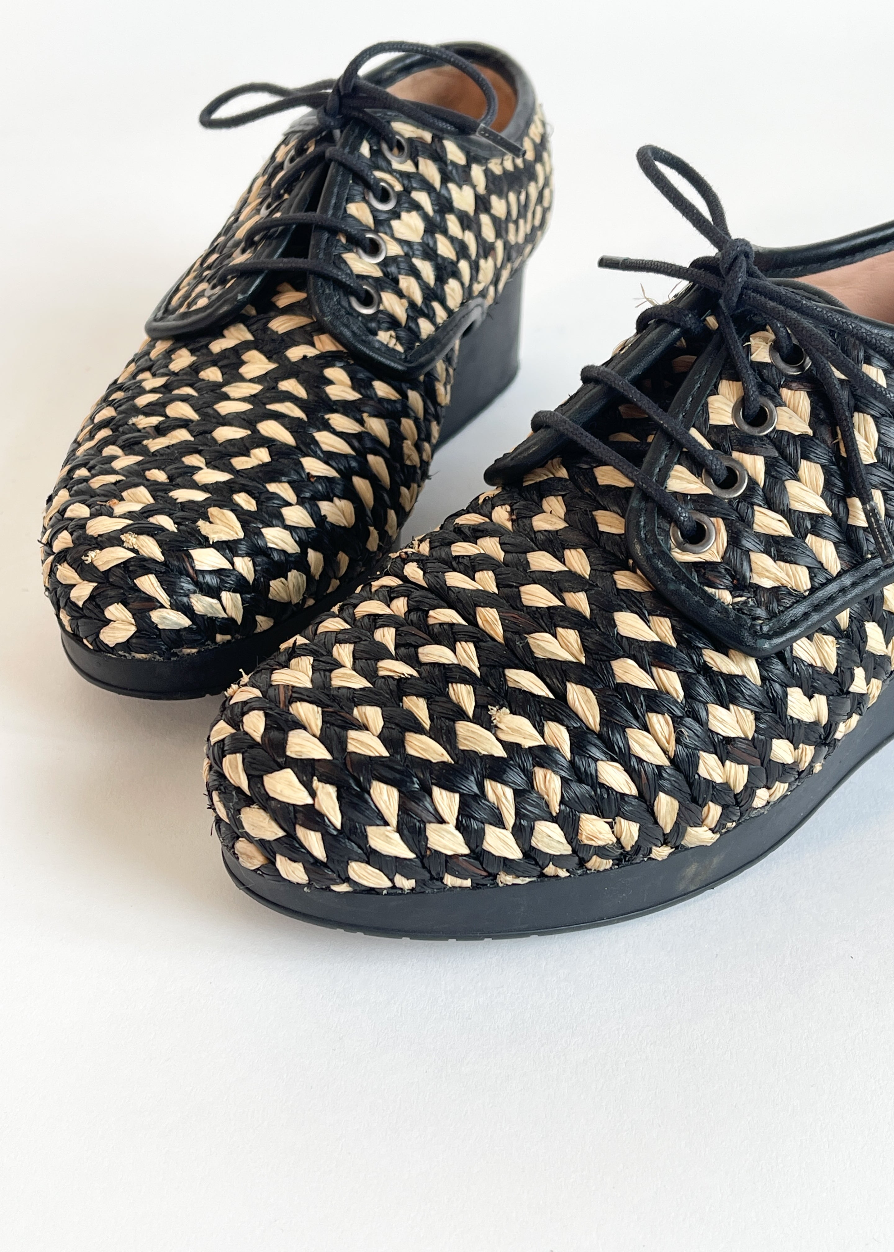 Robert Clergerie Woven Raffia Shoes