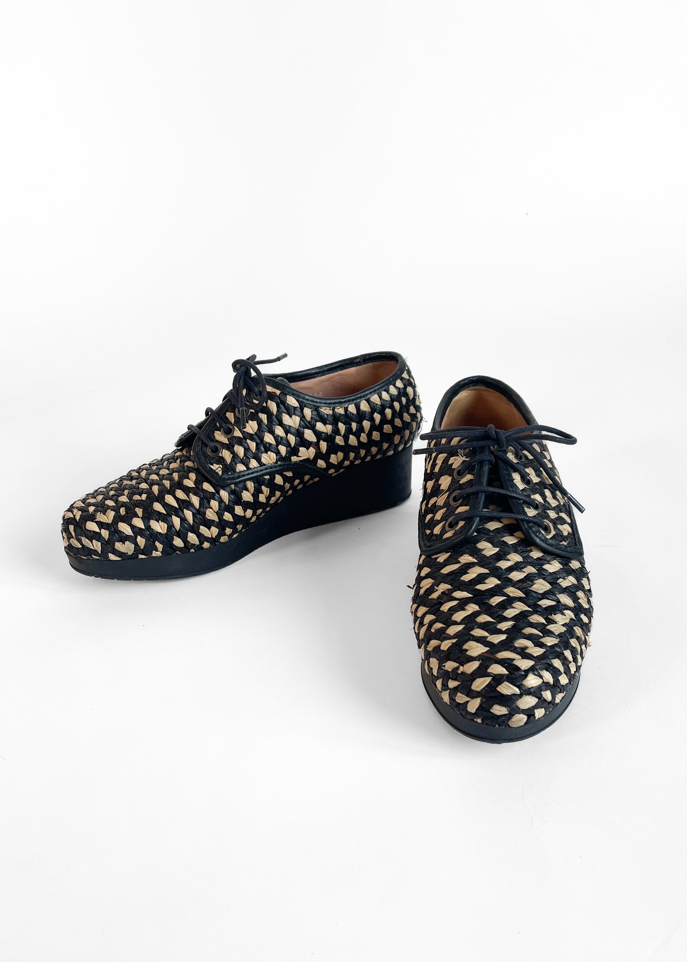 Robert Clergerie Woven Raffia Shoes