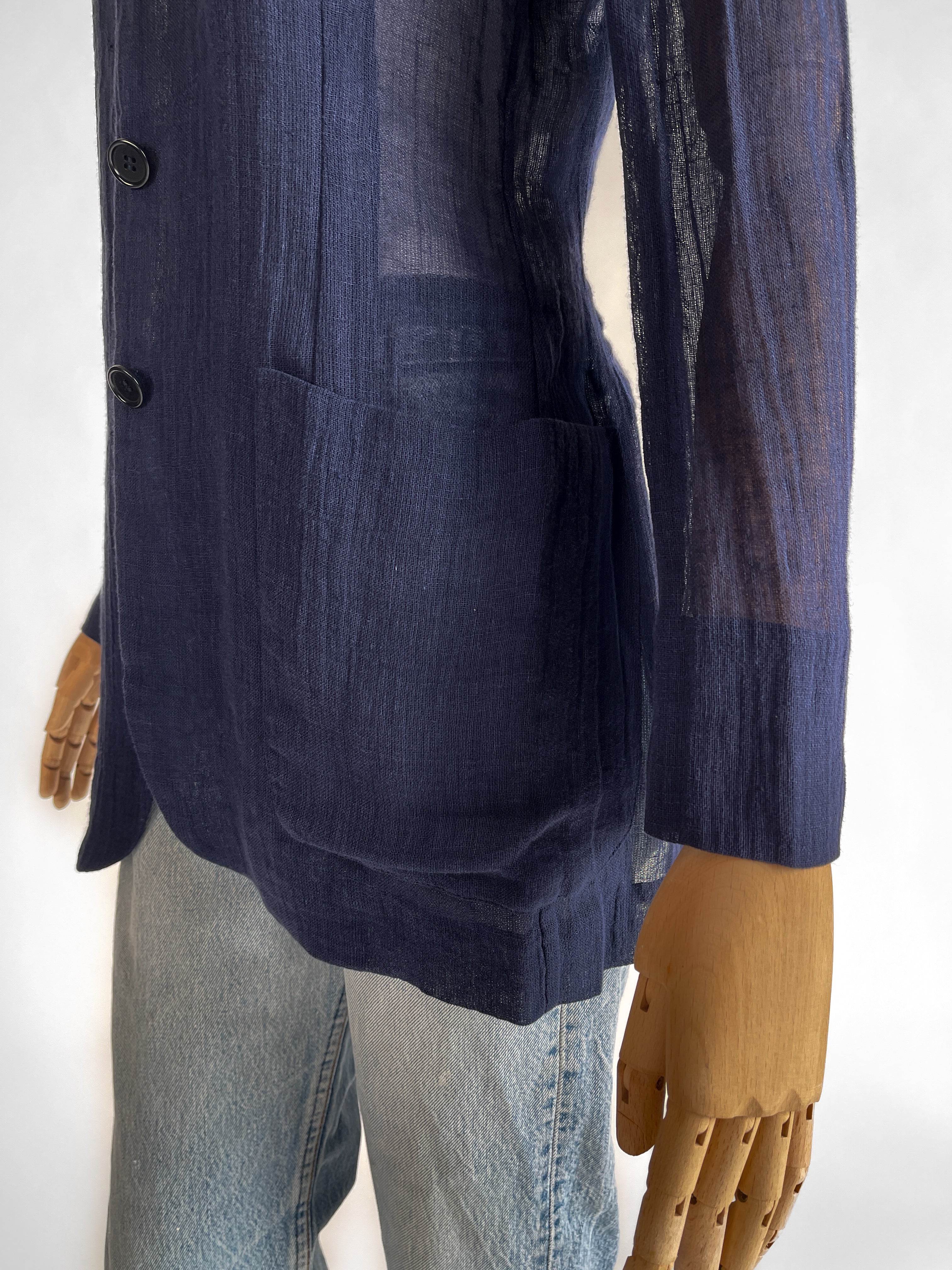 Romeo Gigli Sheer Linen Blazer