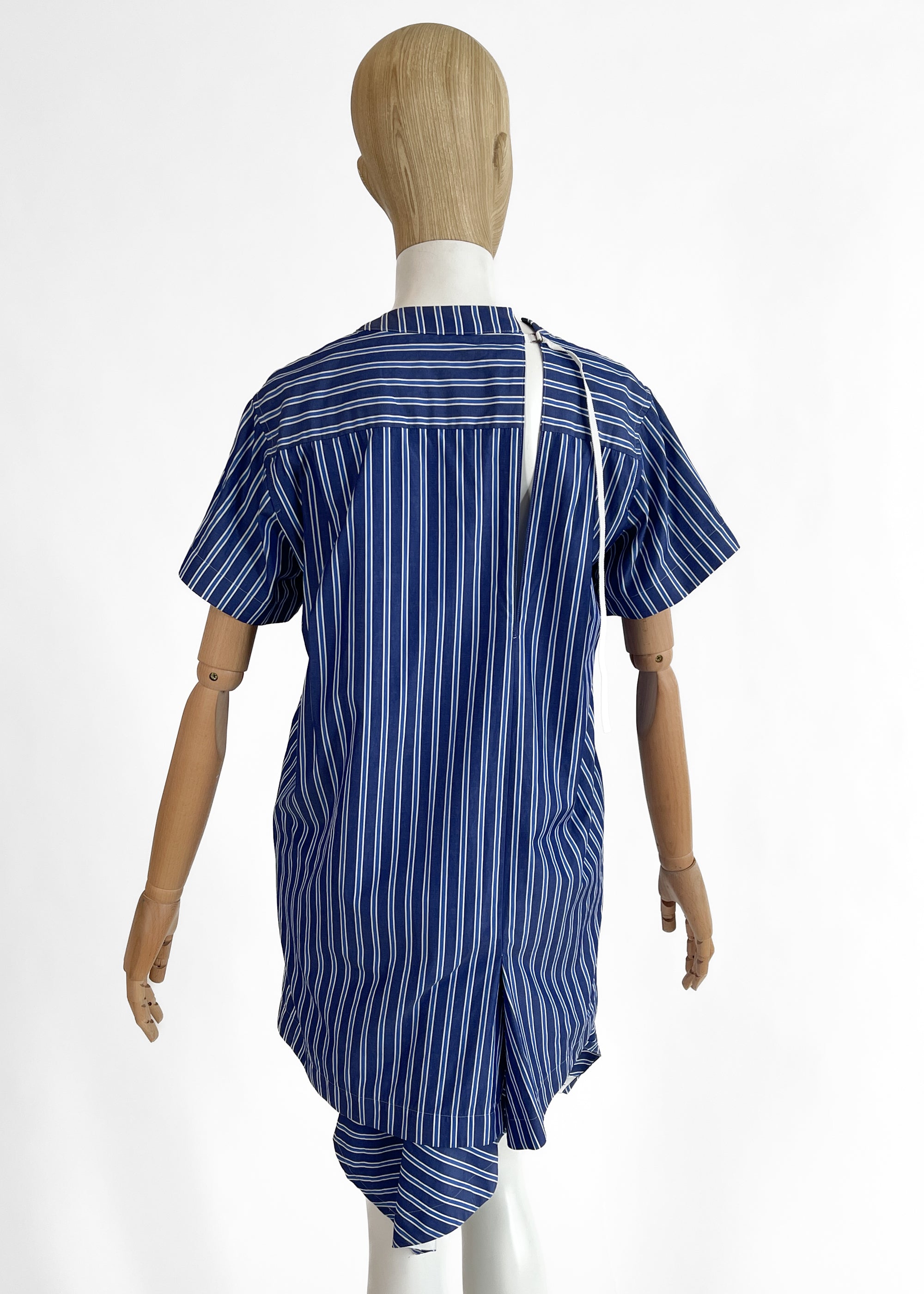 Sacai Striped Cotton Mini Dress