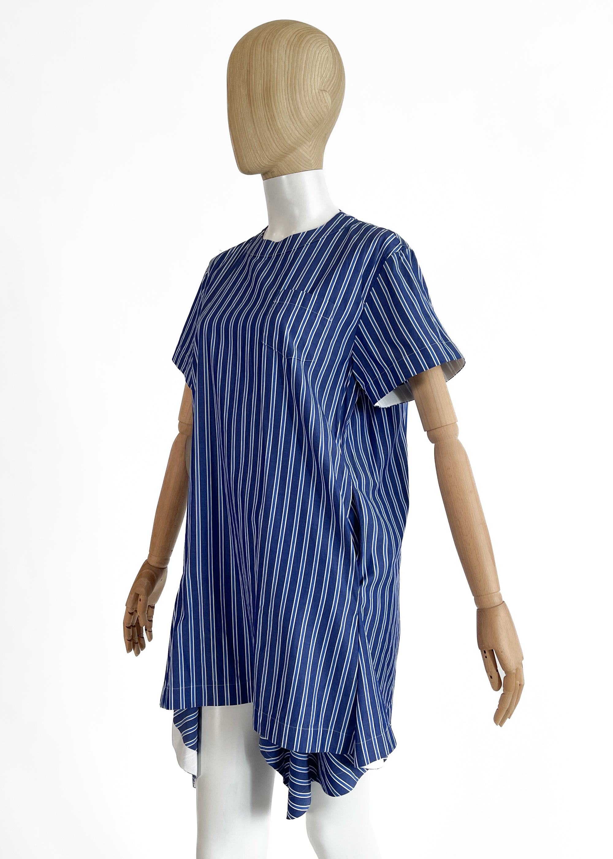 Sacai Striped Cotton Mini Dress