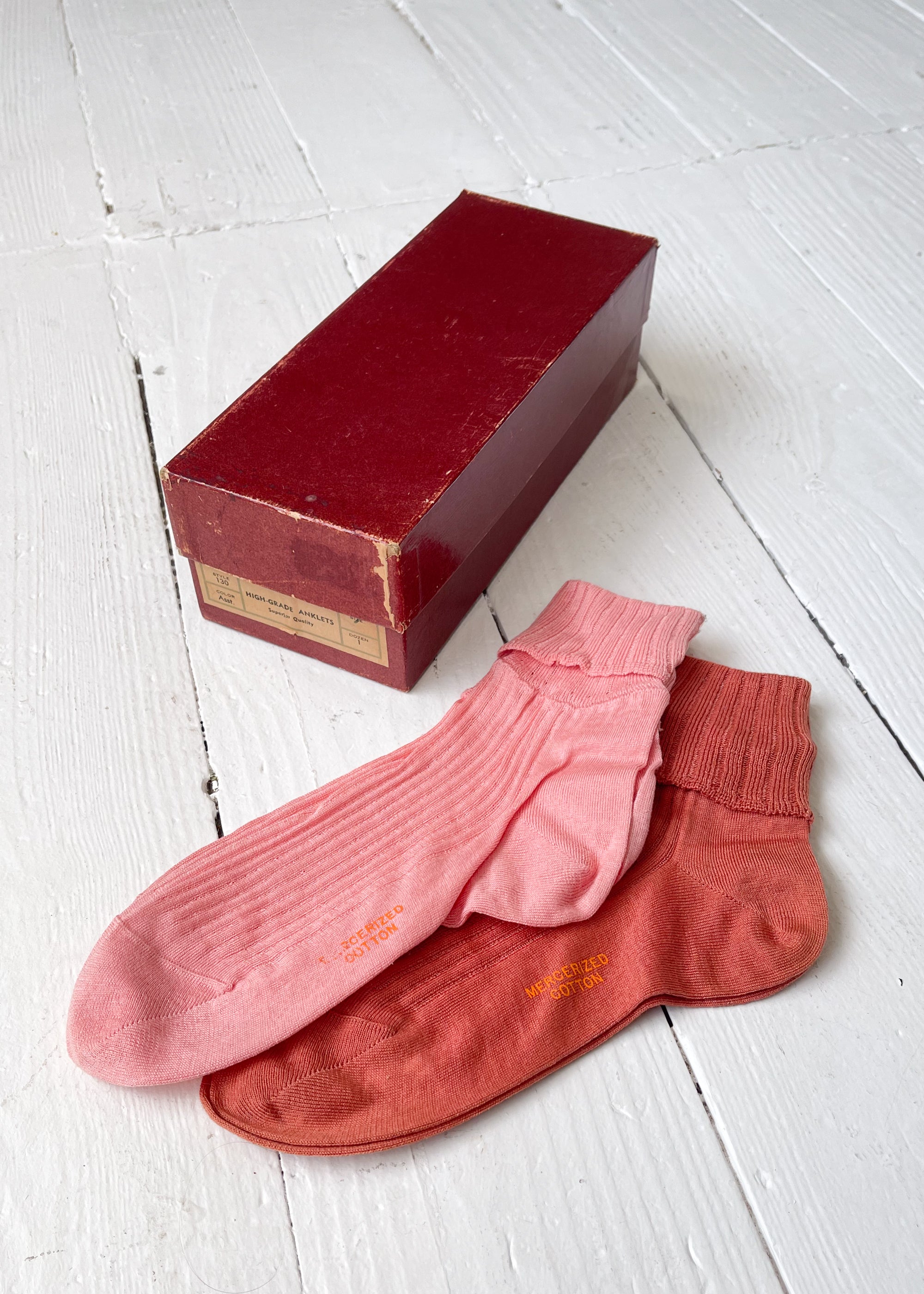 Vintage 1930s Cotton Anklet Sock Set