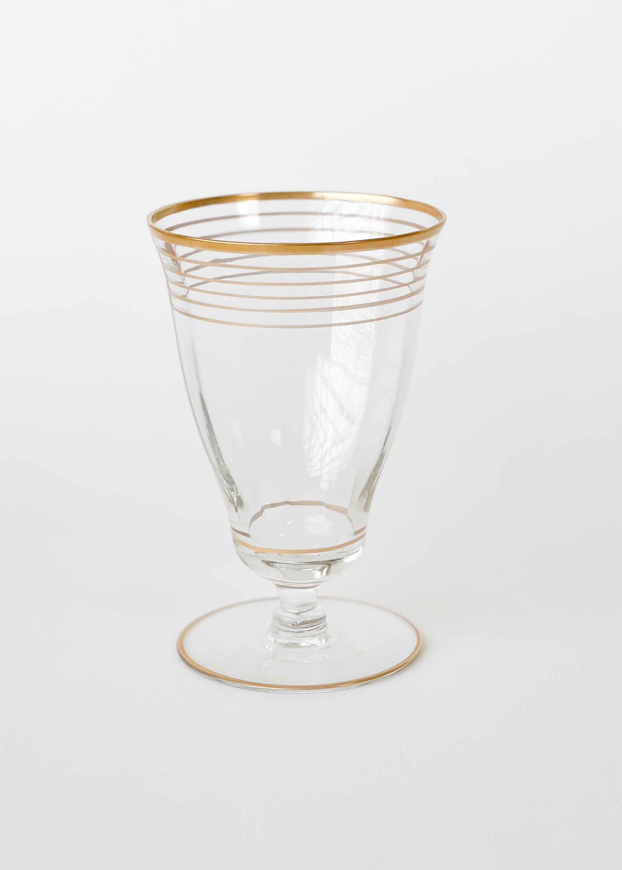 Vintage 1930s Gold Rim Cocktail Glasses