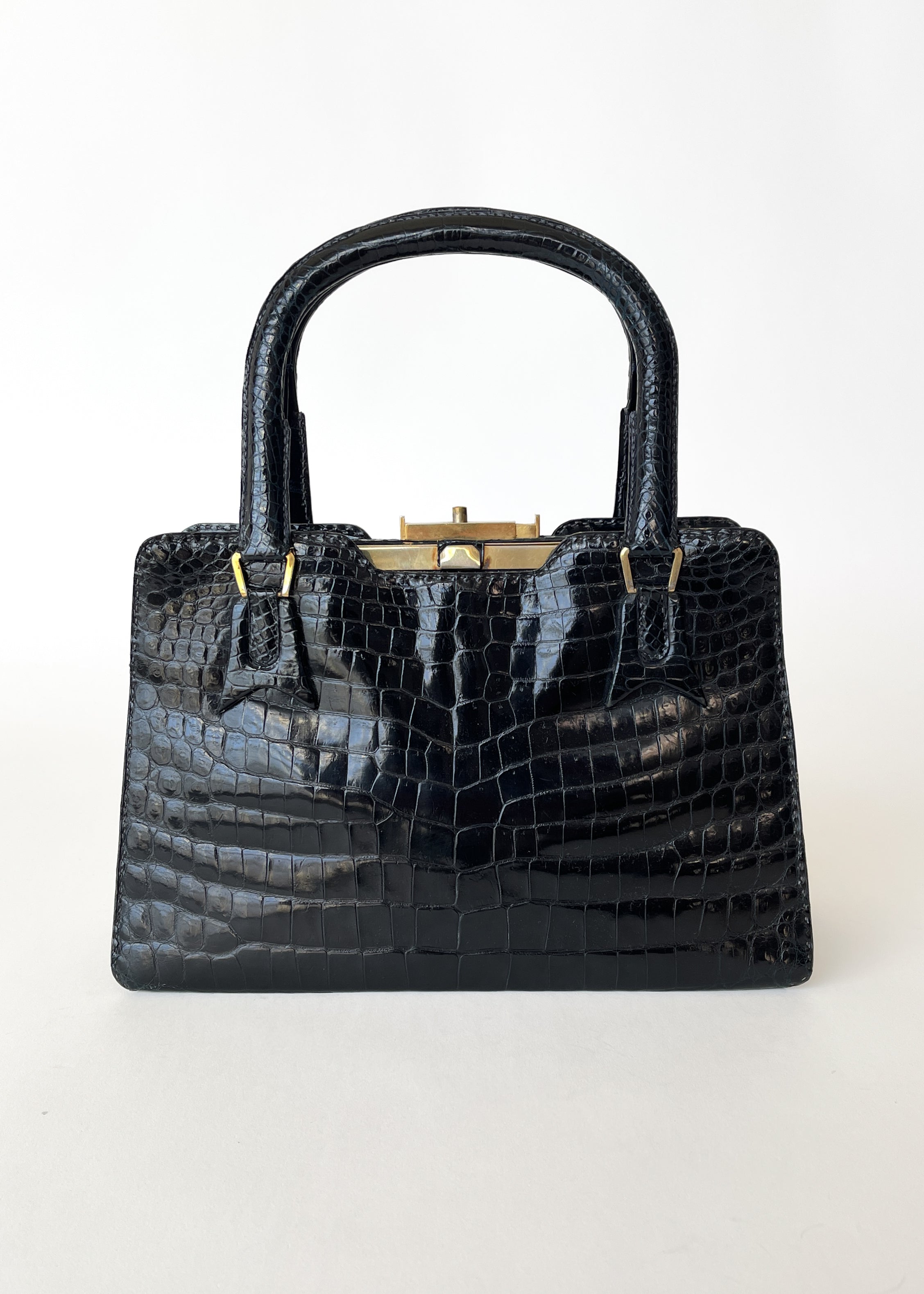 Vintage 1950s French Alligator Purse