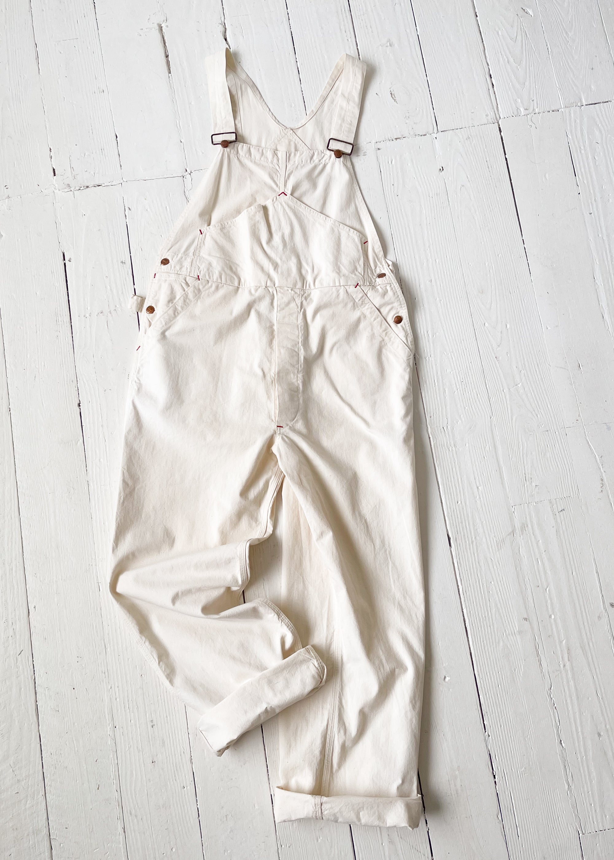 Vintage 1950s Pennys Pay Day White Overalls