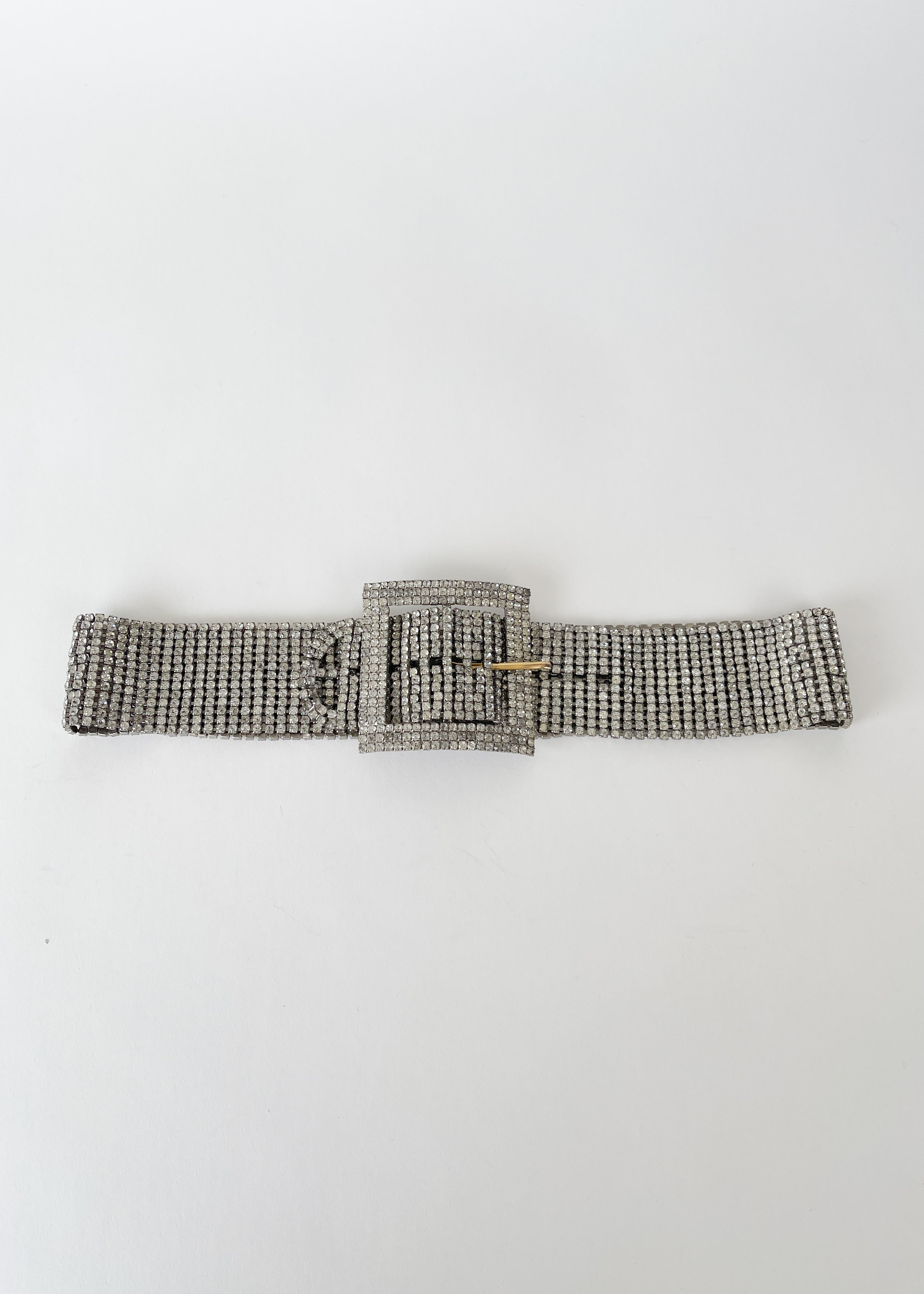 Vintage 1950s Rhinestone Wide Belt