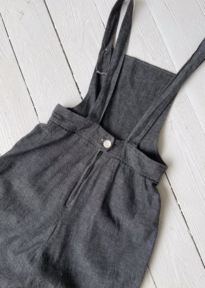 Vintage 1950s Cotton Overall Shorts