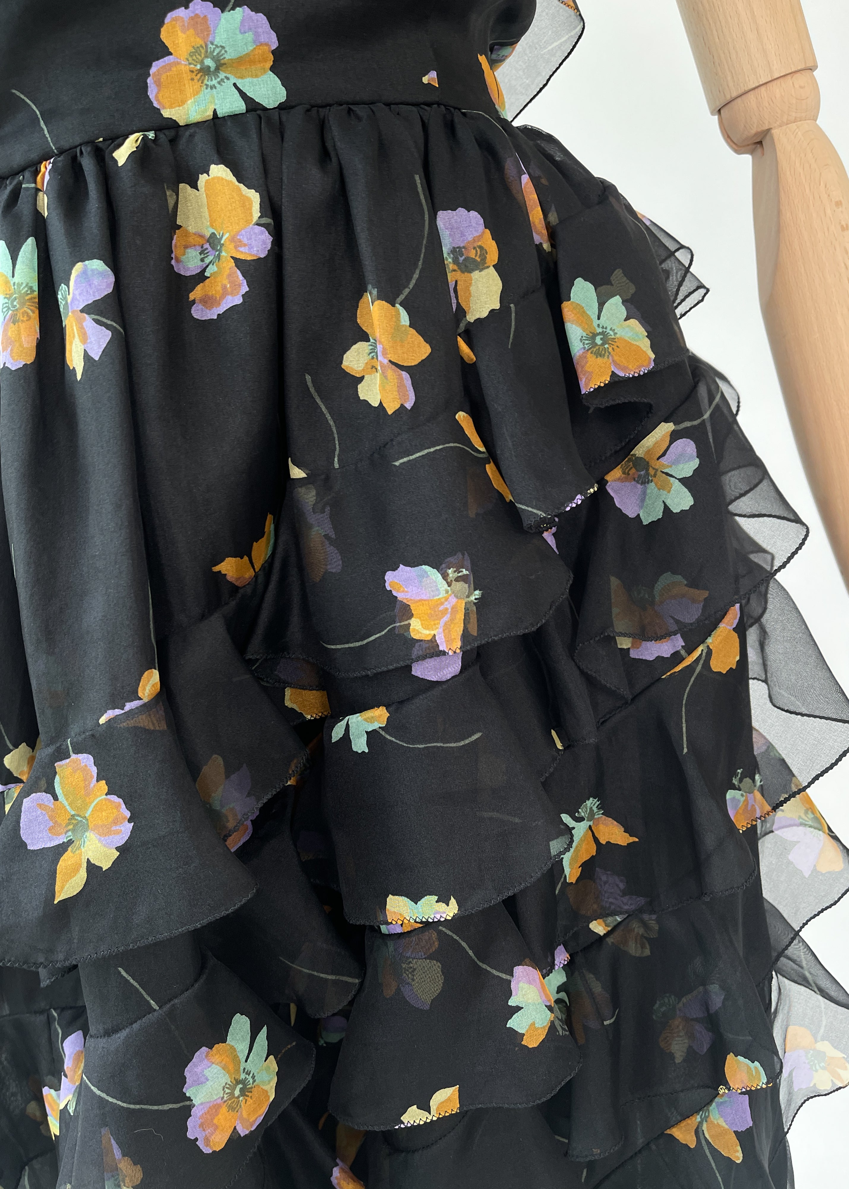 Vintage 1970s Bill Blass One Shoulder Dress