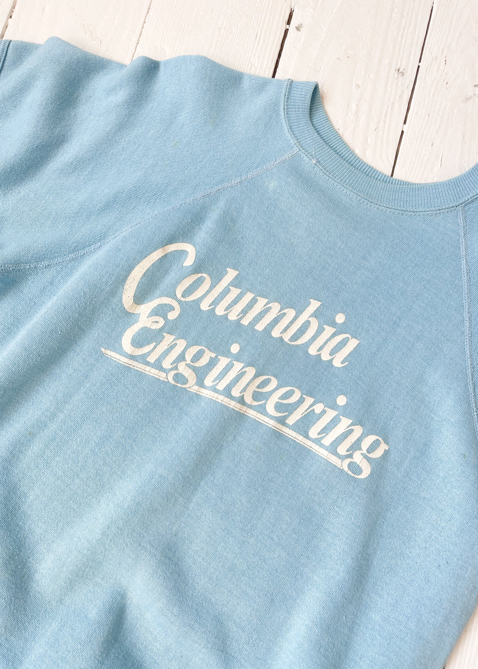 Vintage Columbia University Short Sleeve Sweatshirt