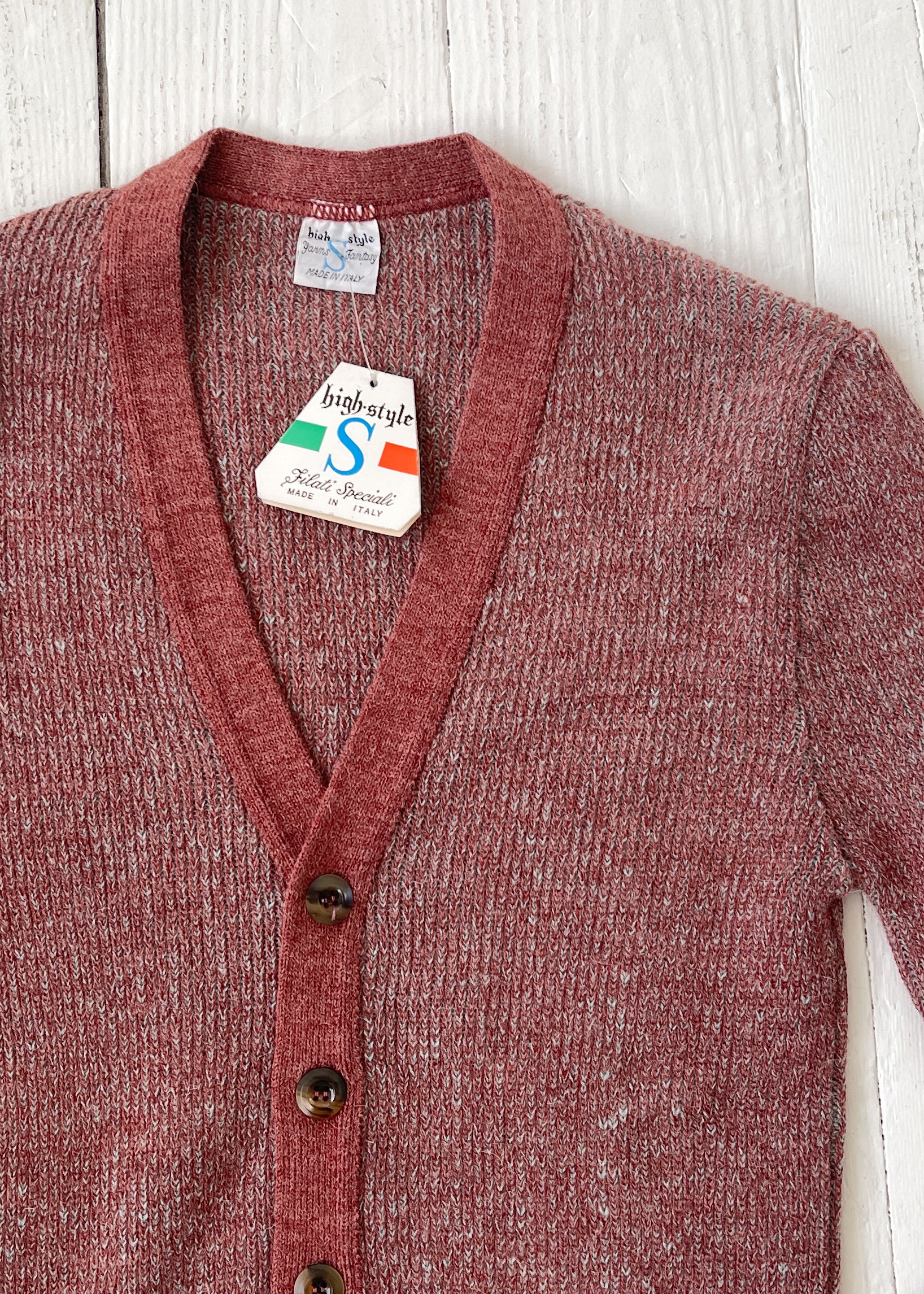 Vintage 1970s Deadstock Italian Sweater Cardigan