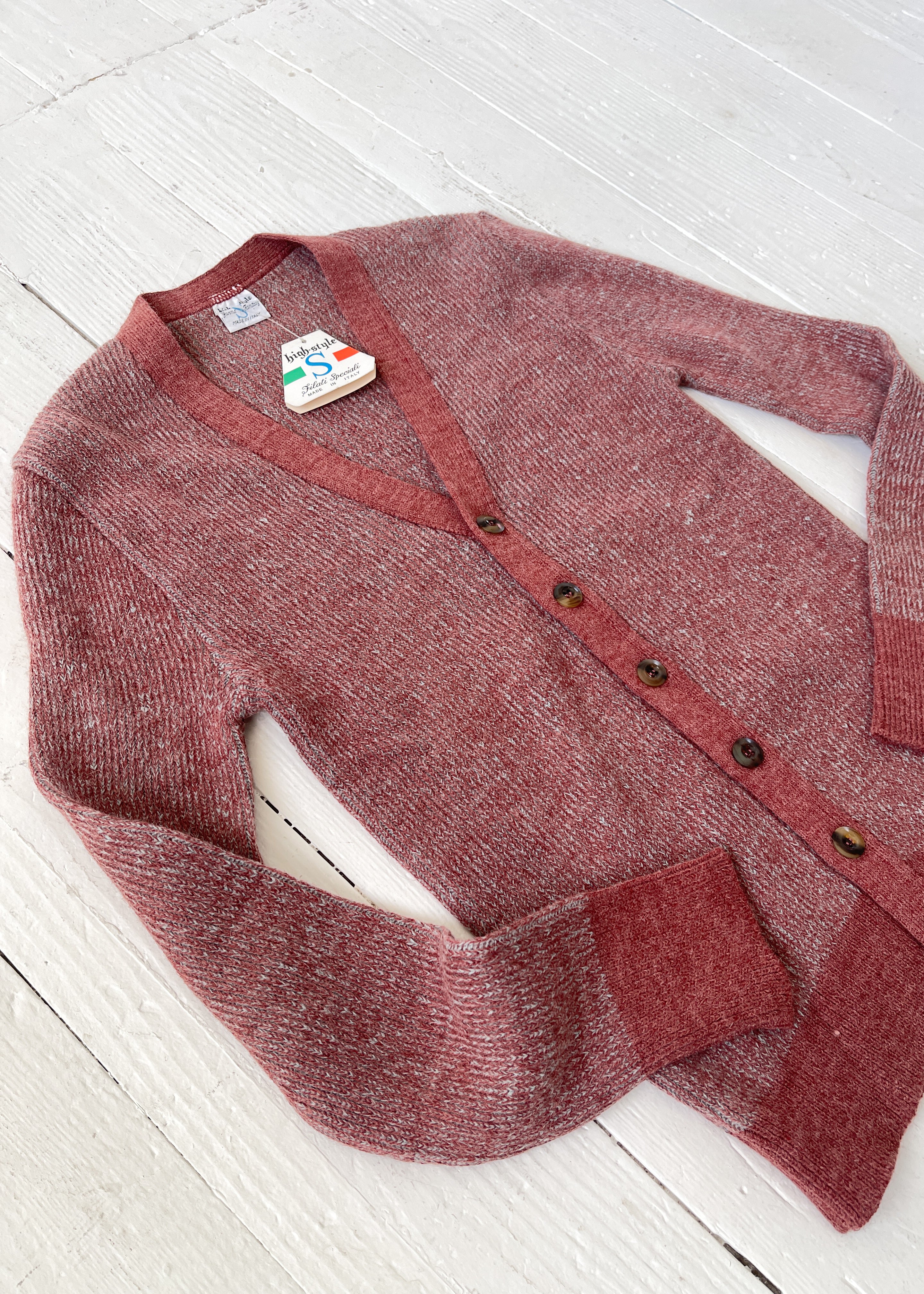 Vintage 1970s Deadstock Italian Sweater Cardigan