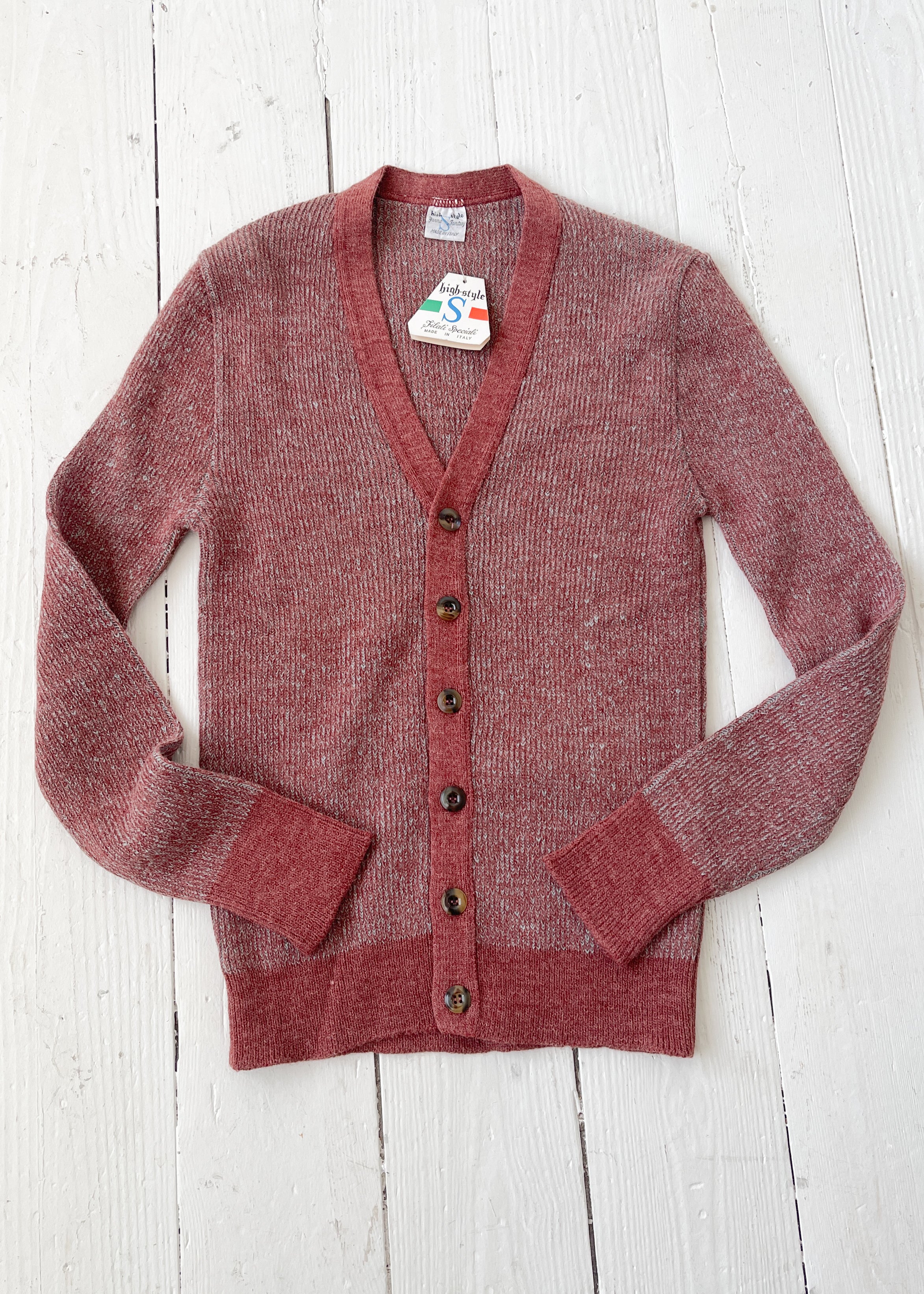 Vintage 1970s Deadstock Italian Sweater Cardigan