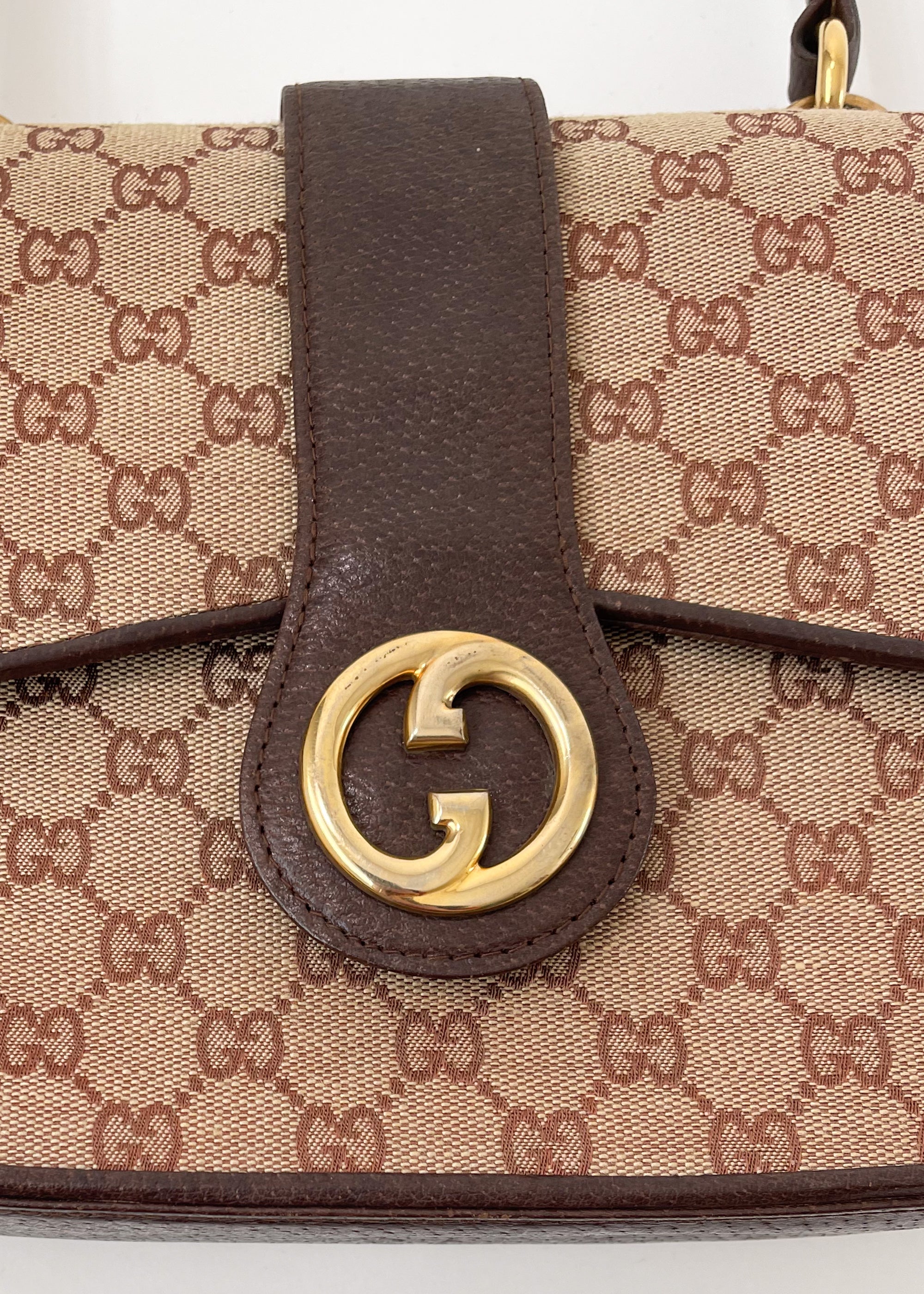 Vintage 1970s Gucci Logo Purse