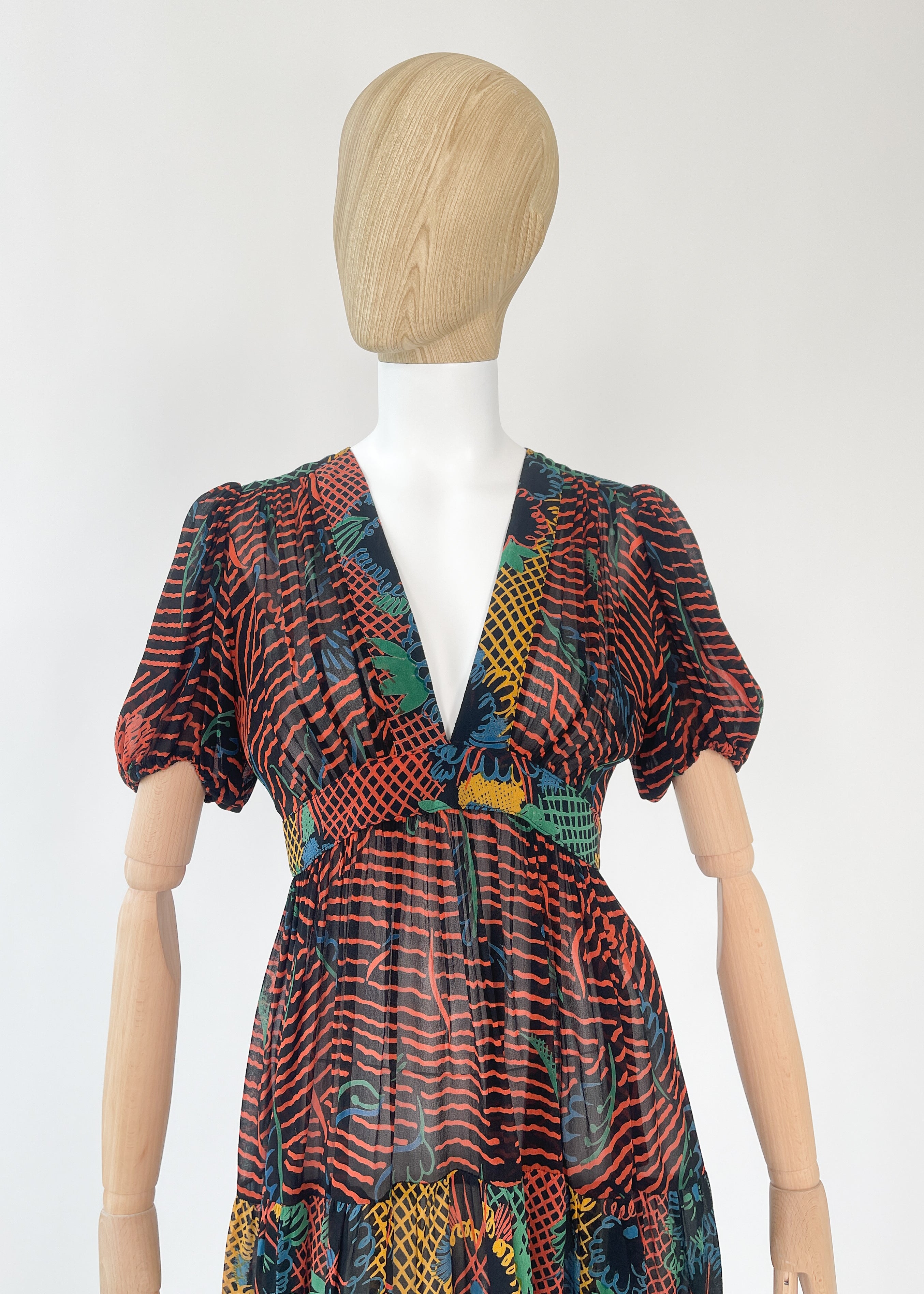 1970s Ossie Clark Celia Birtwell Dress