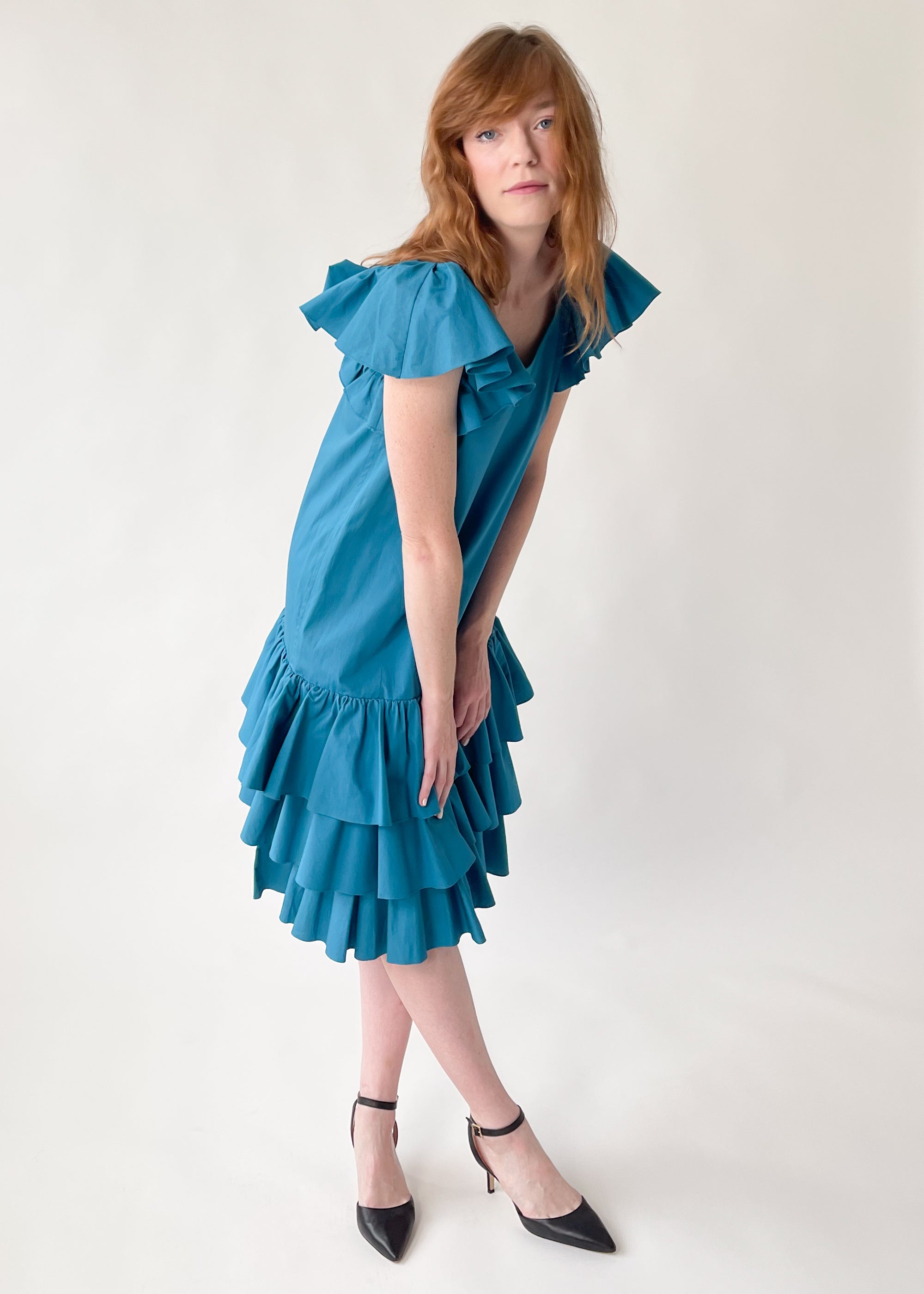 Vintage 1970s Yves Saint Laurent Summer Ruffle Dress