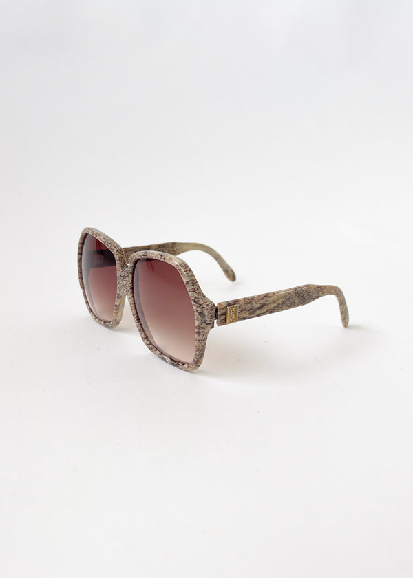 Ysl.sunglasses 1970s Purple Oversized Rare 
