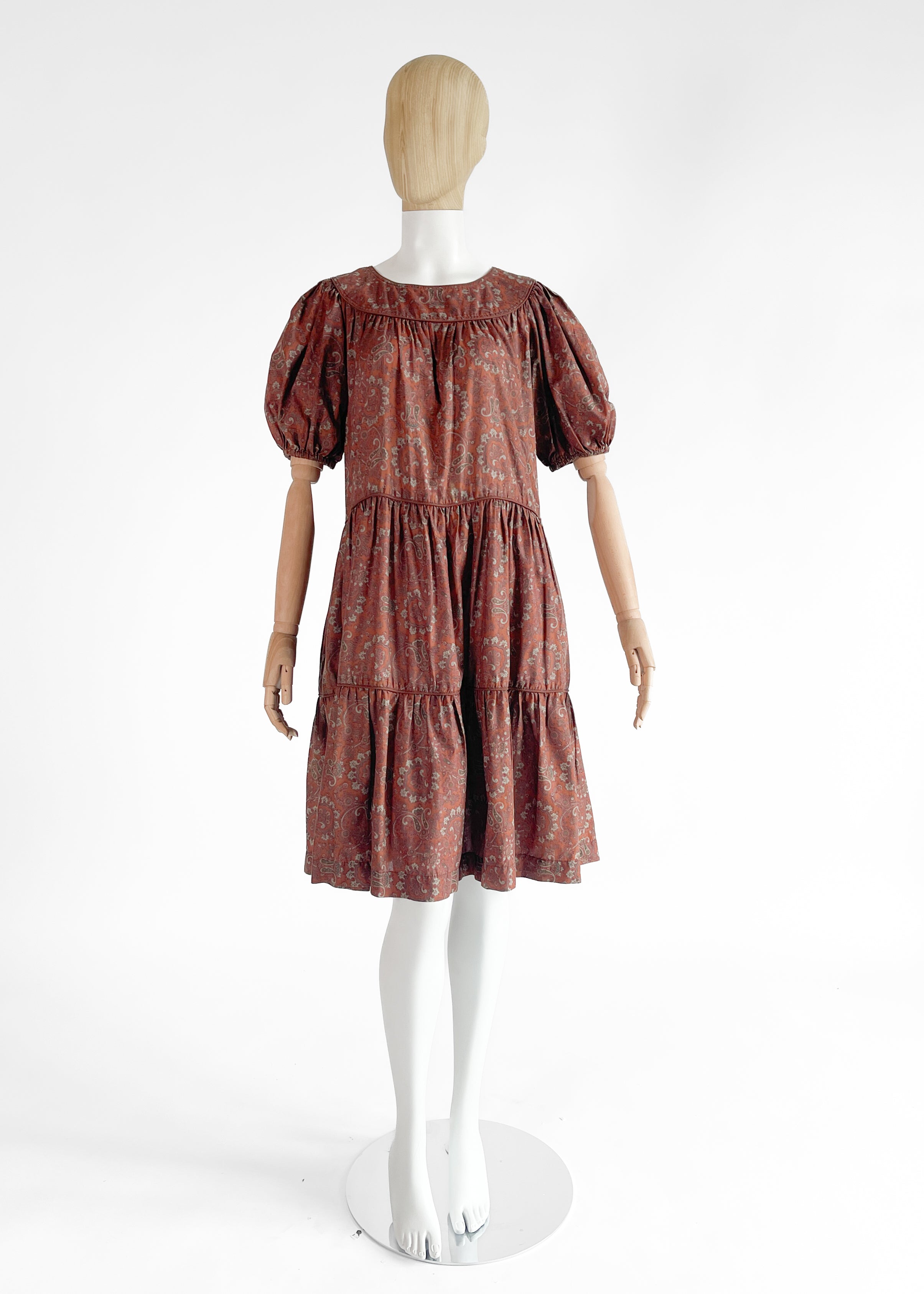Vintage 1970s Yves Saint Laurent Cotton Dress