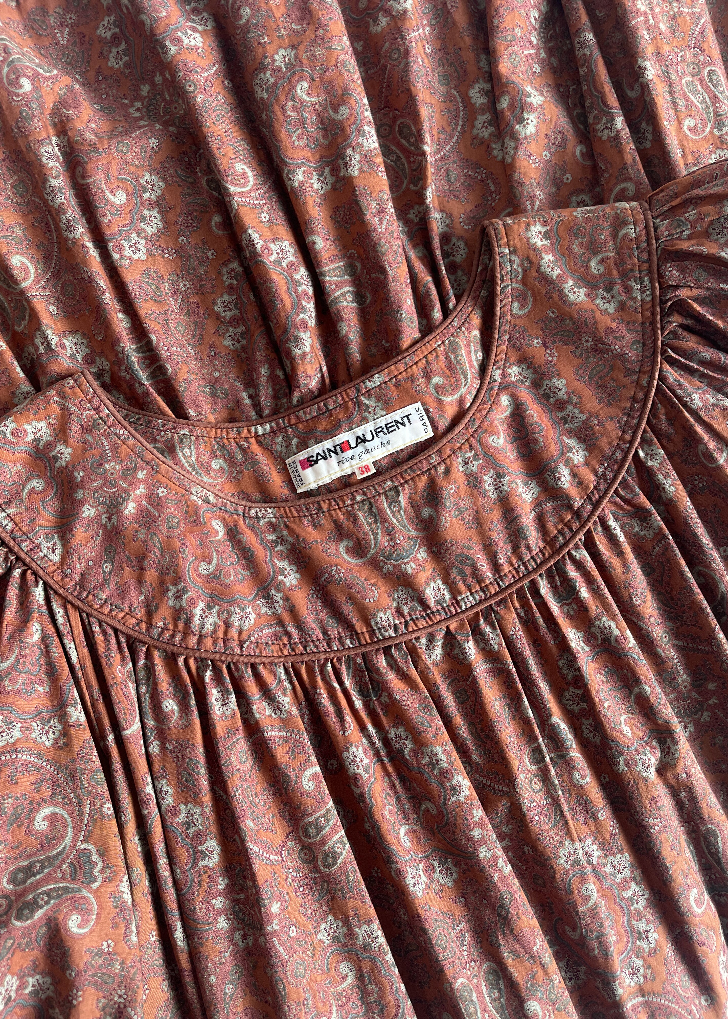 Vintage 1970s Yves Saint Laurent Cotton Dress