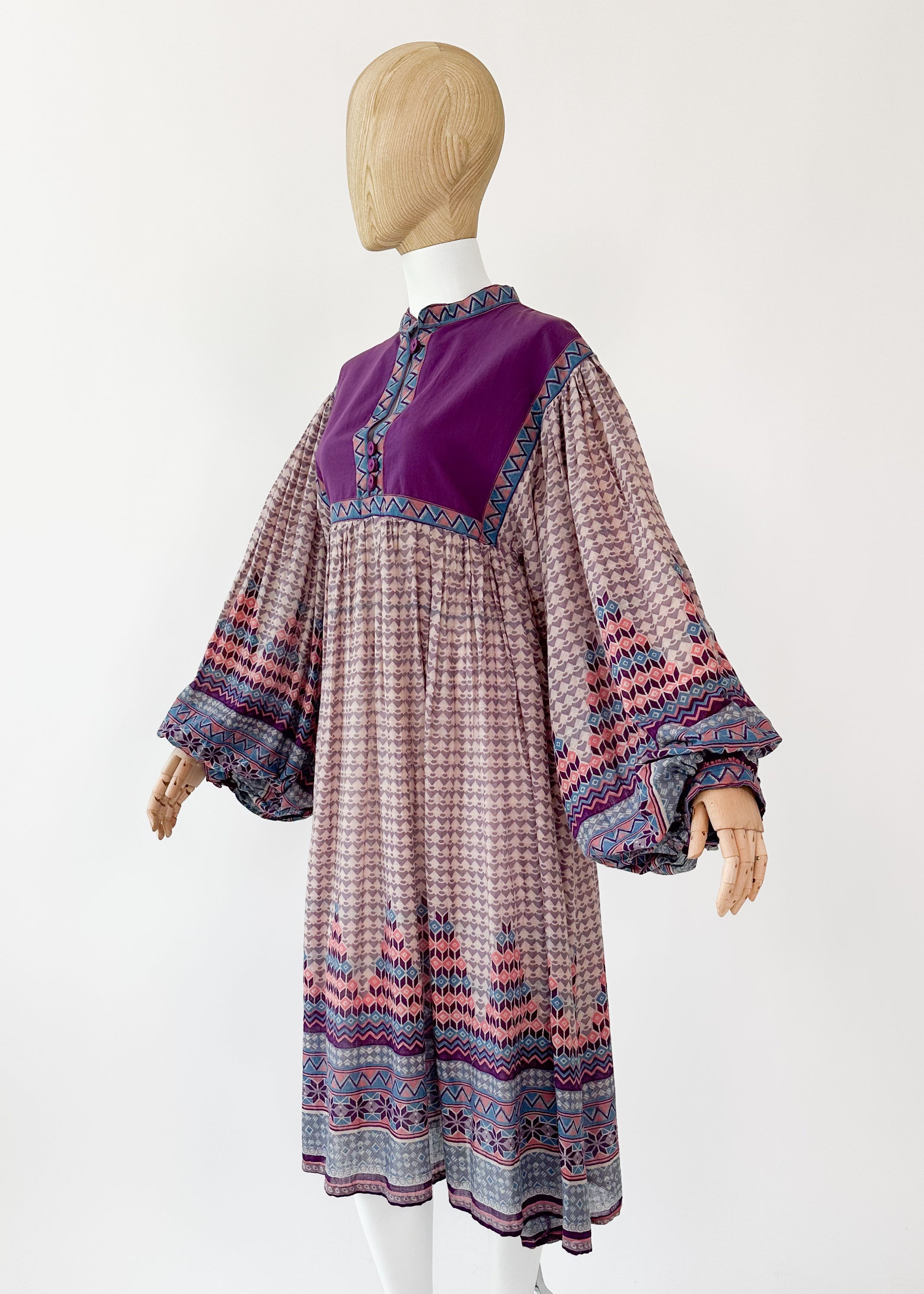 Vintage 1970s Indian Cotton Dress