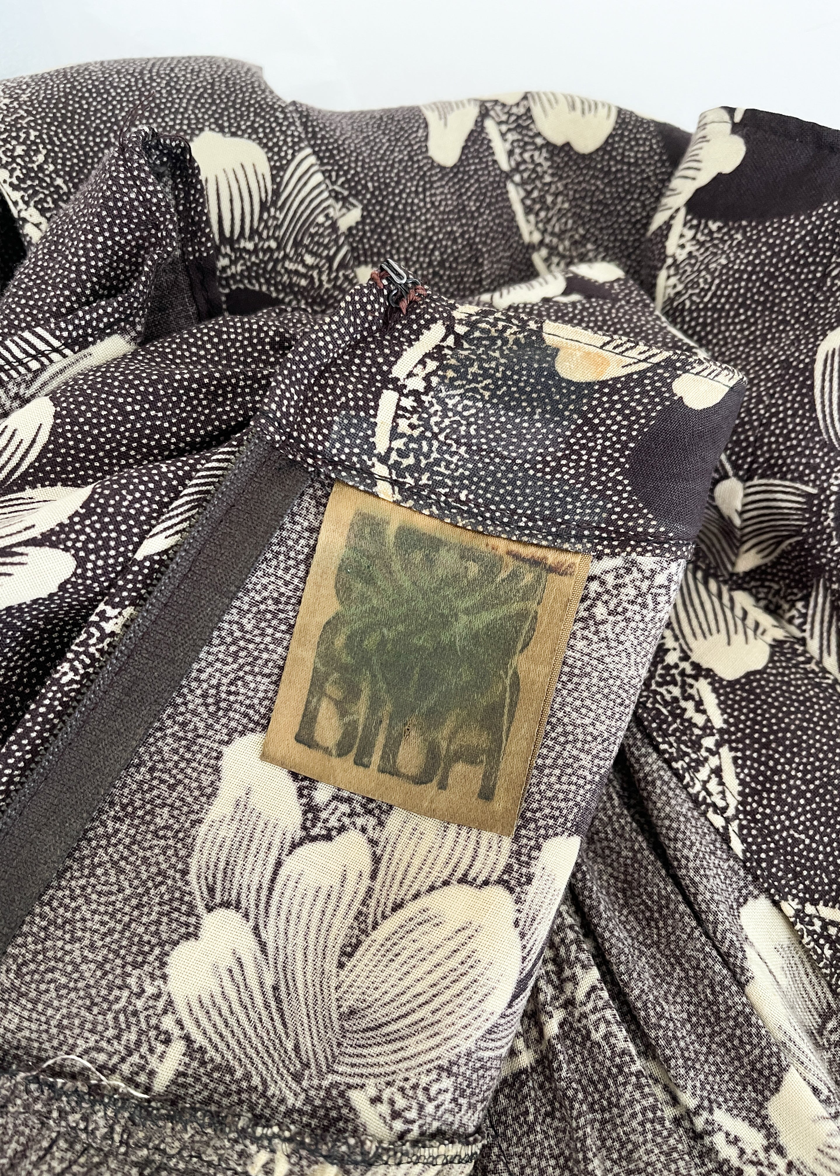 1970s Biba Floral Flutter Sleeve Dress