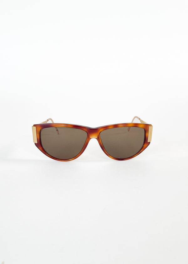 Vintage Gucci Tortoiseshell and Gold Sunglasses - Raleigh  display picture 2