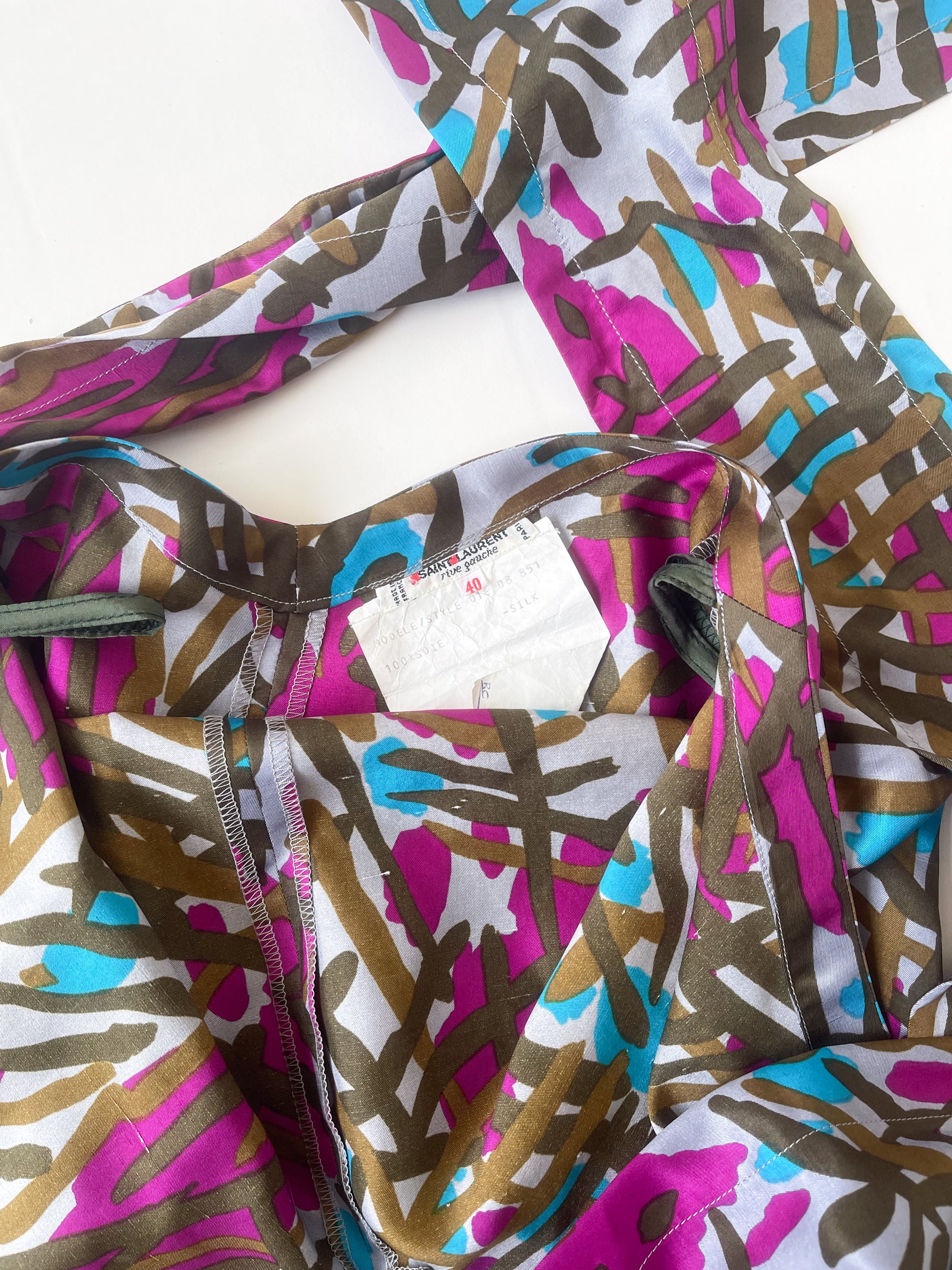 Vintage 1980s Yves Saint Laurent Silk Halter Top