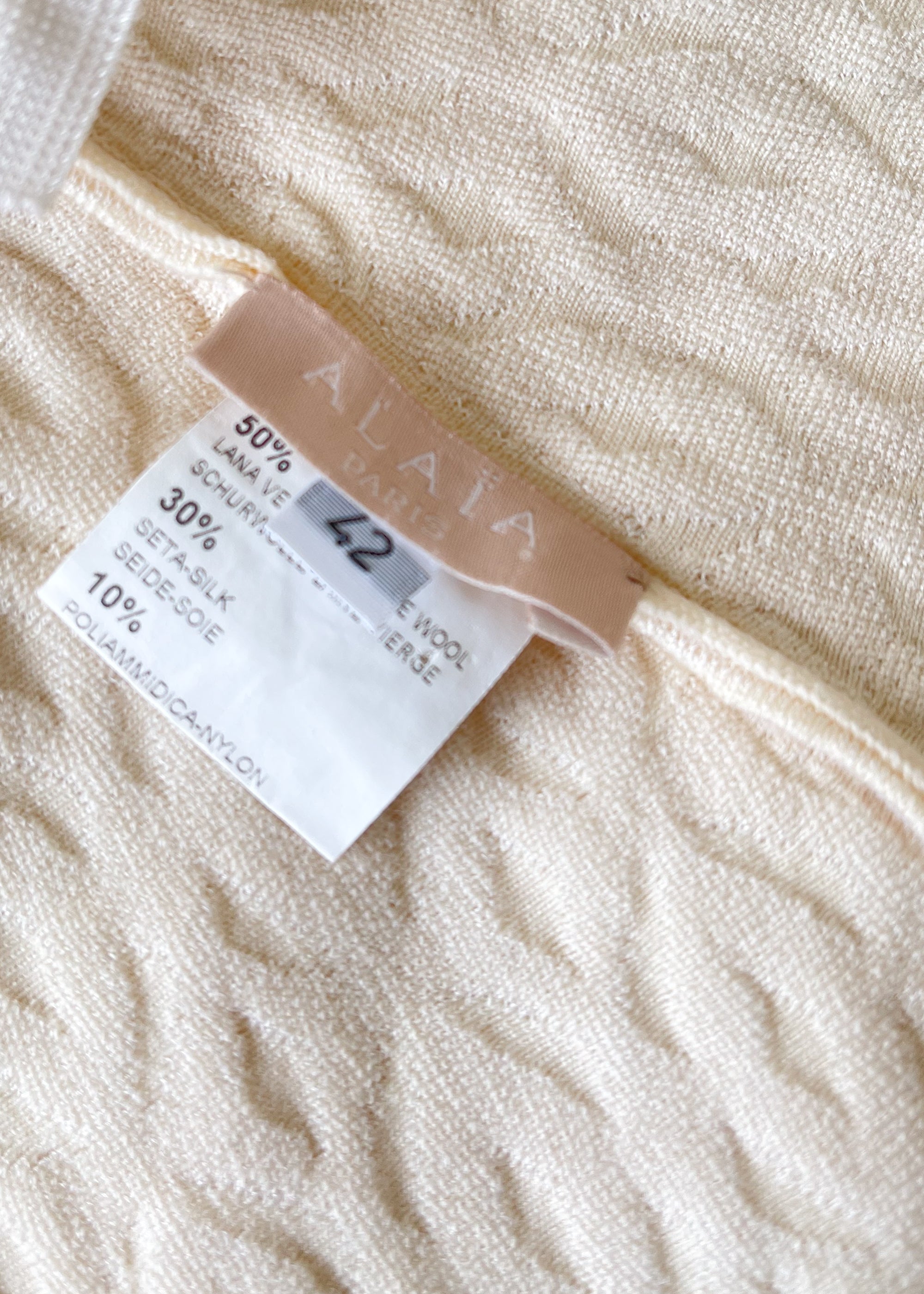 Vintage Alaia Textured Knit Dress