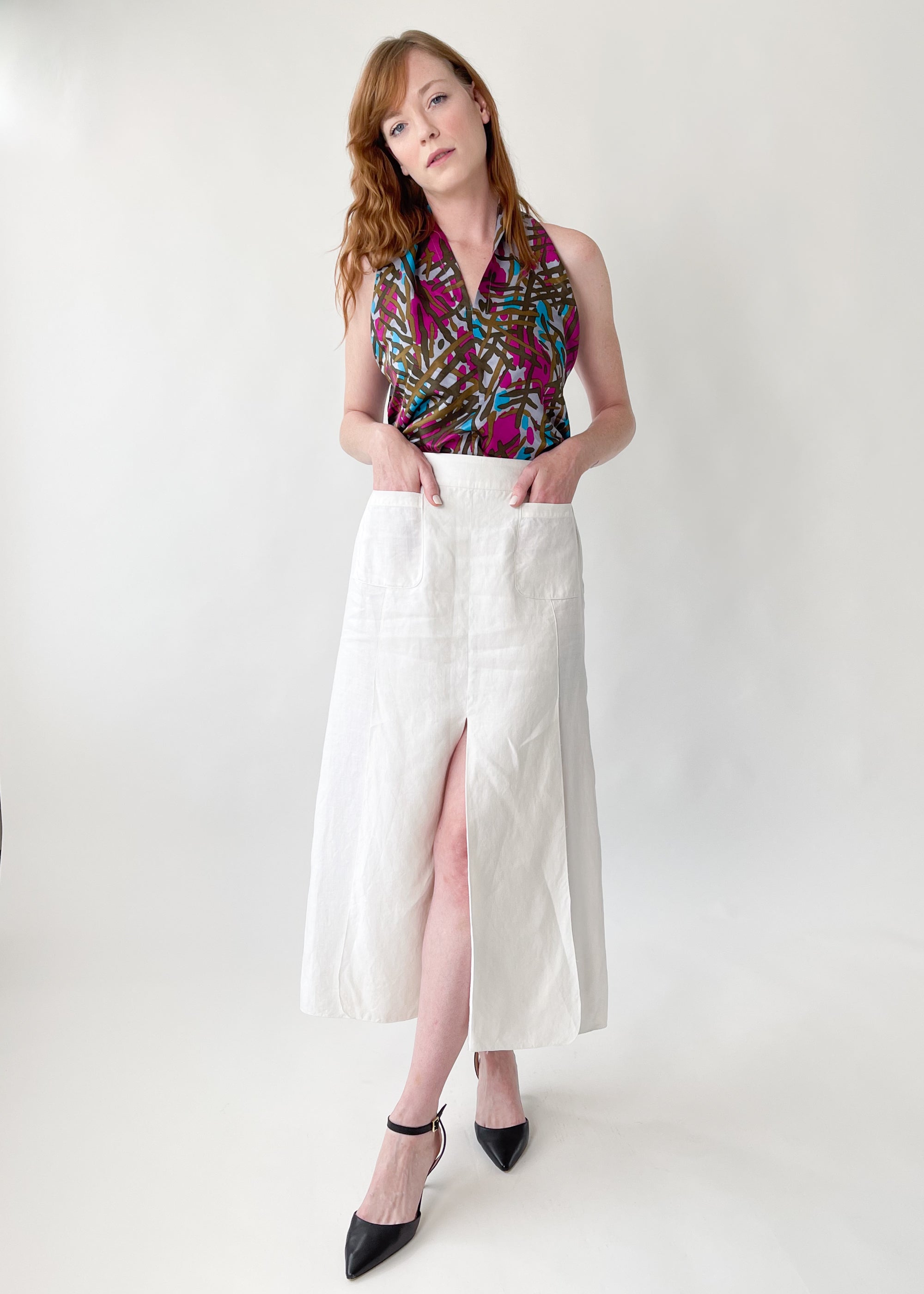 Vintage Chanel 1999 Linen Skirt