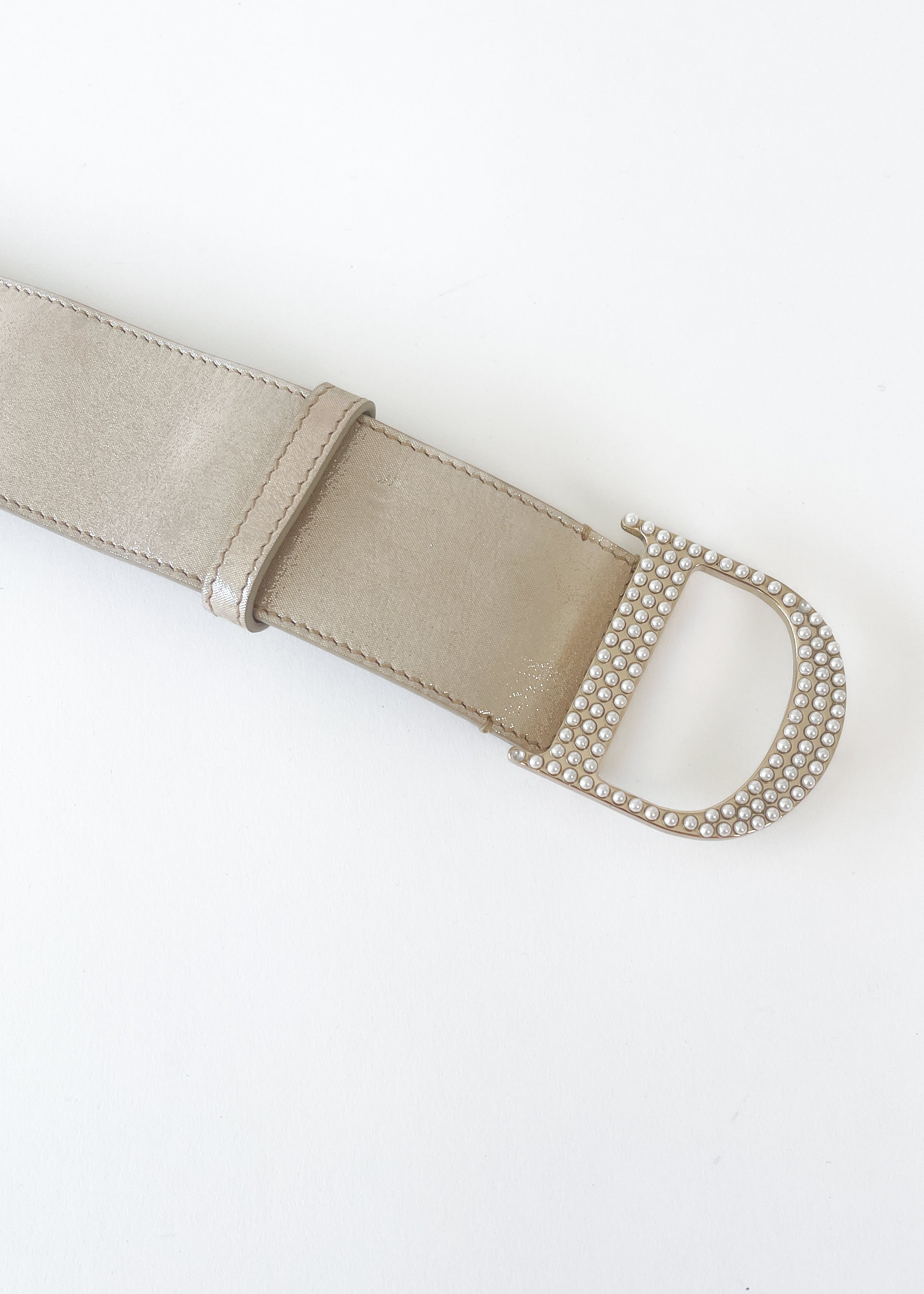 Vintage Christian Dior Pink Shimmer Belt
