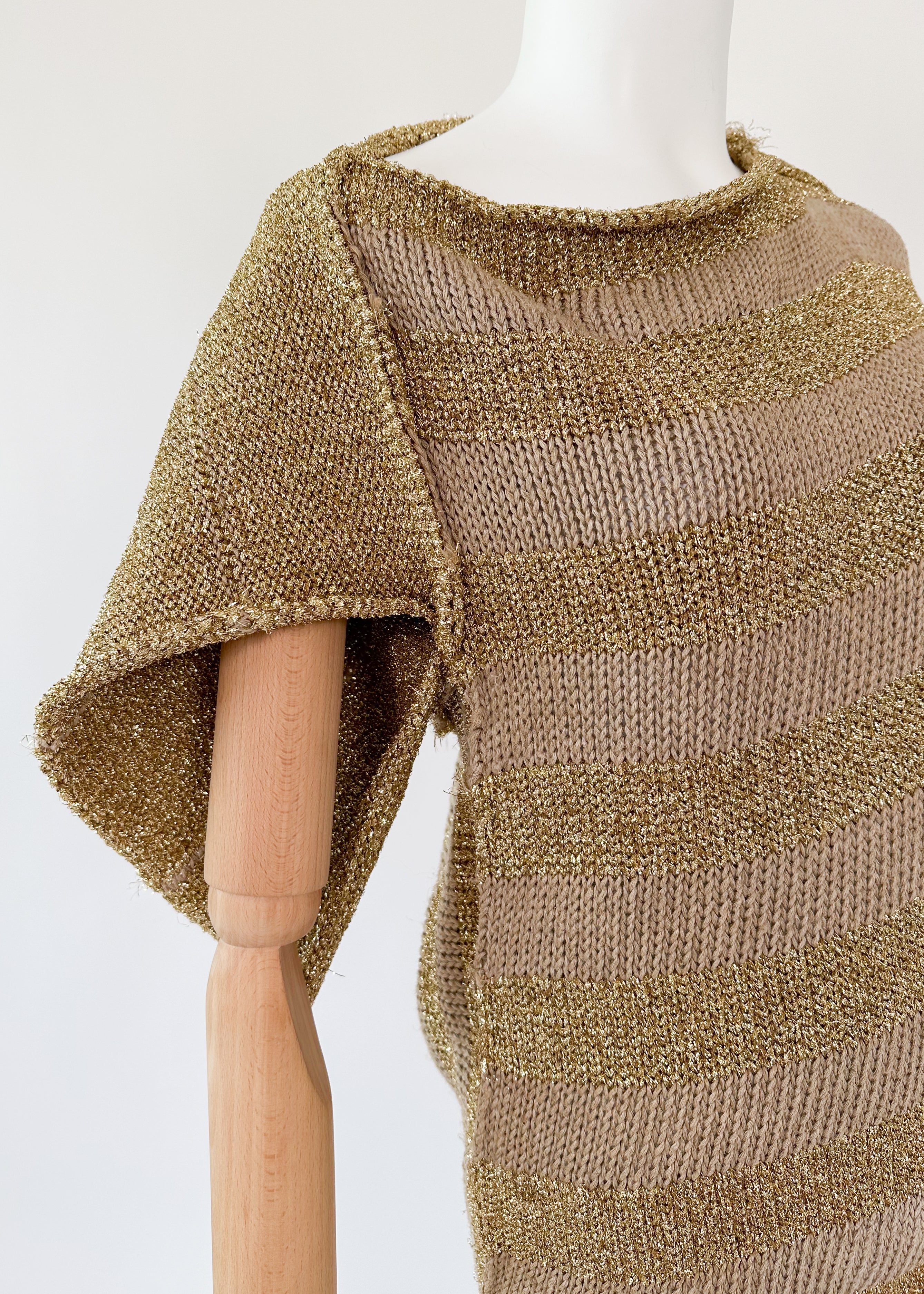 Comme des Garcons Metallic Knit Top Spring 1985