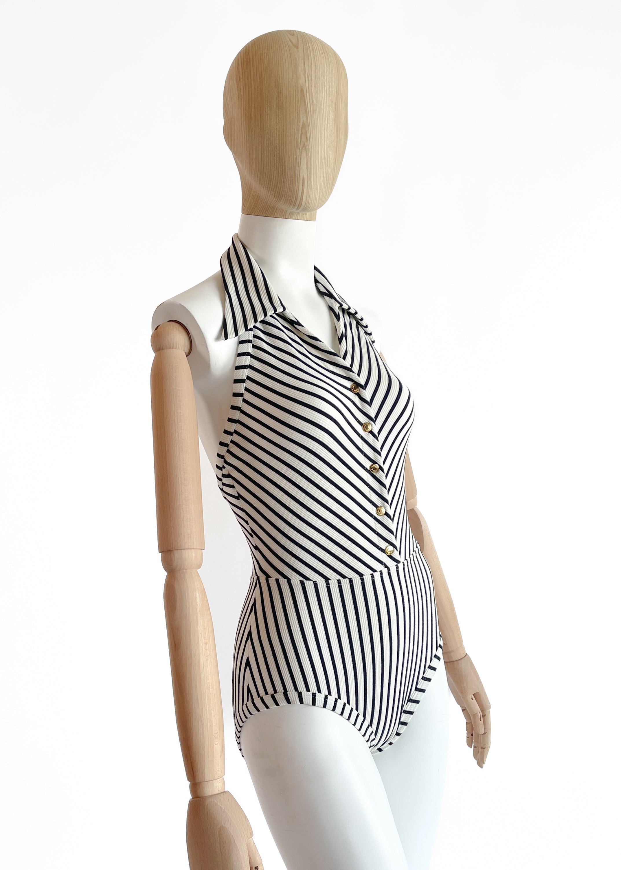 Vintage Hermès Striped Bathing Suit