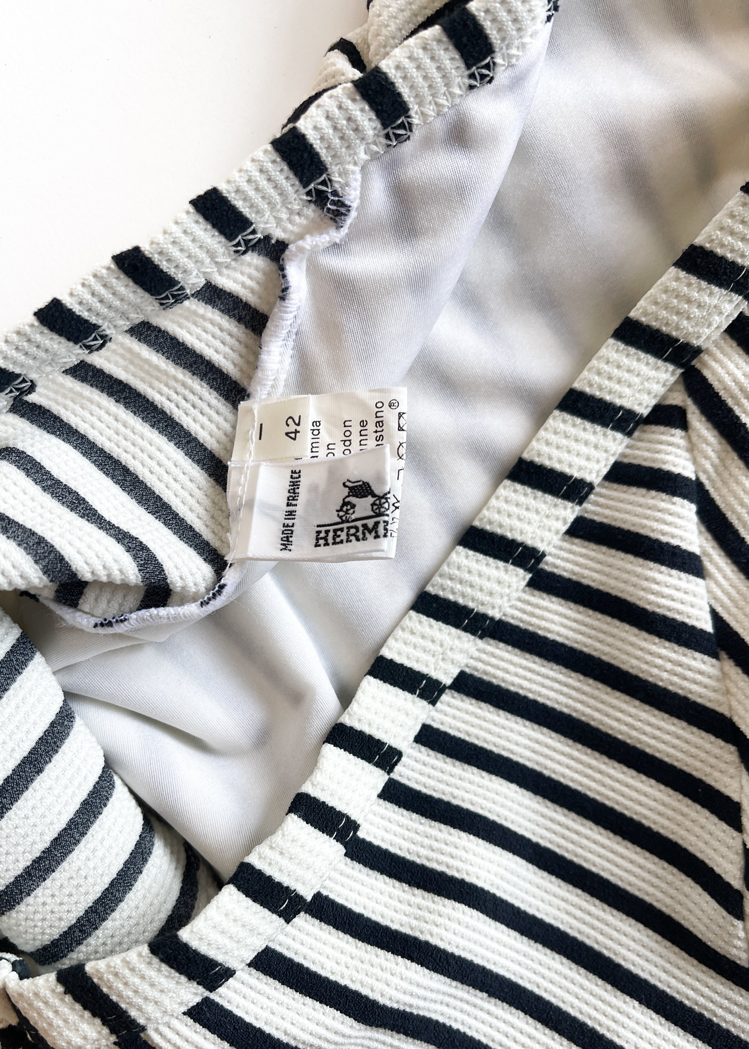 Vintage Hermès Striped Bathing Suit