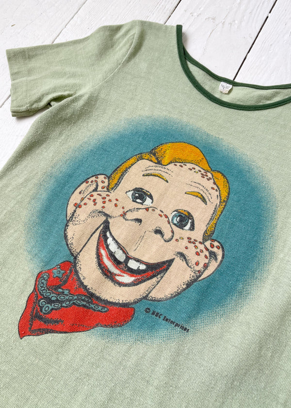 Vintage 60s Howdy Doody Ringer T-Shirt Size Medium Puppet Made NBC