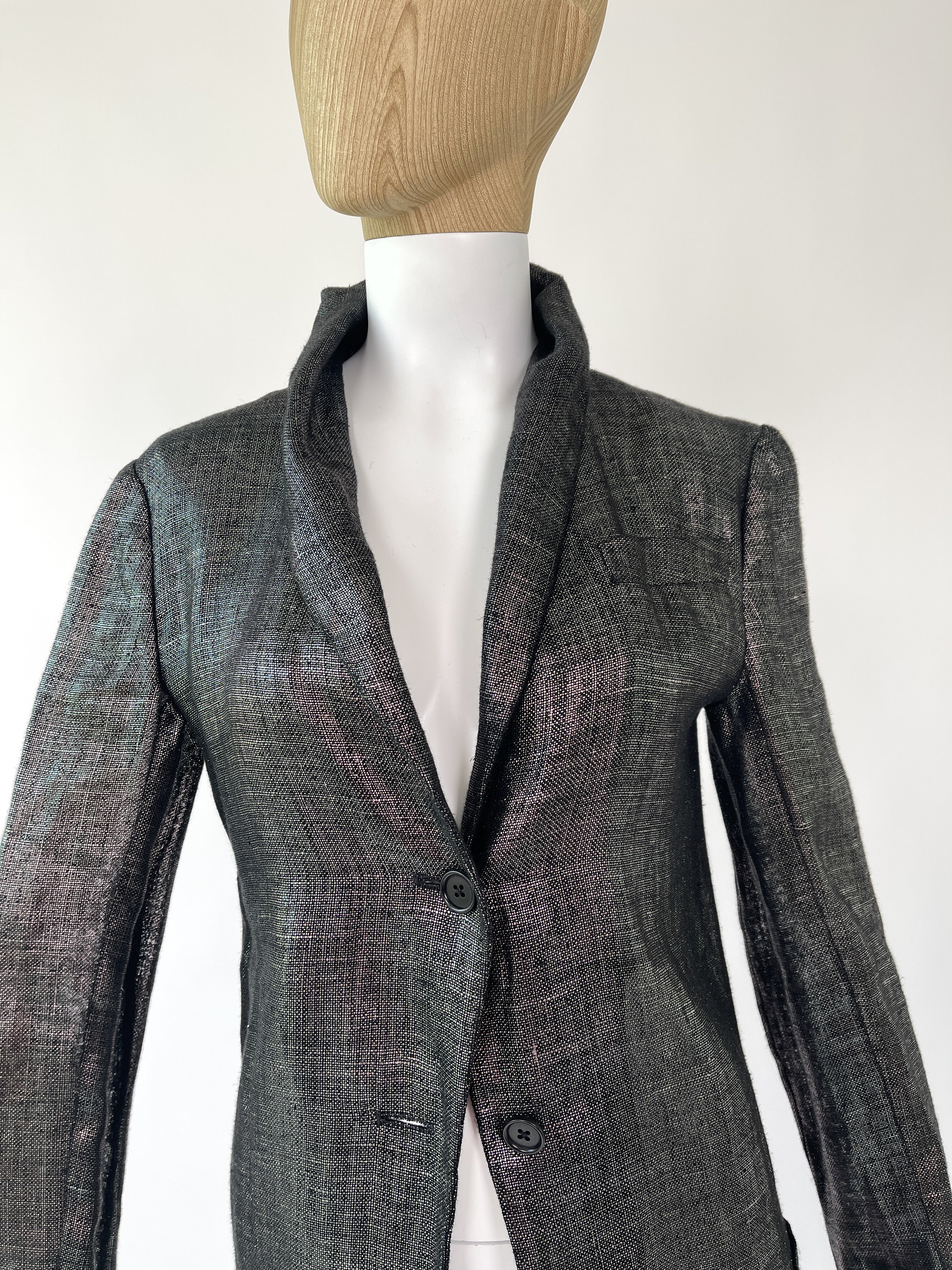 Vintage Romeo Gigli Shimmer Linen Jacket 1992
