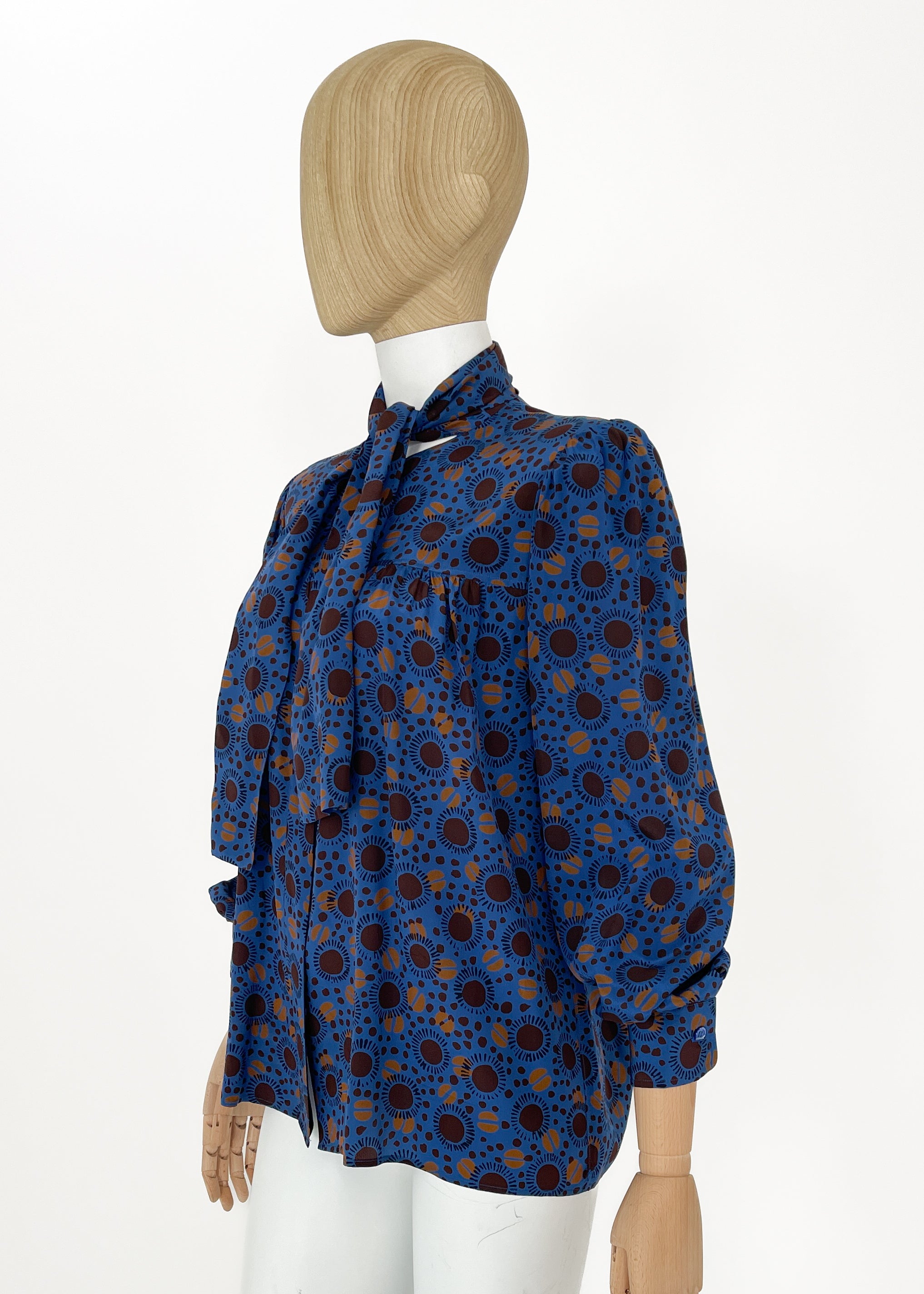 Vintage Yves Saint Laurent 1980s Silk Blouse