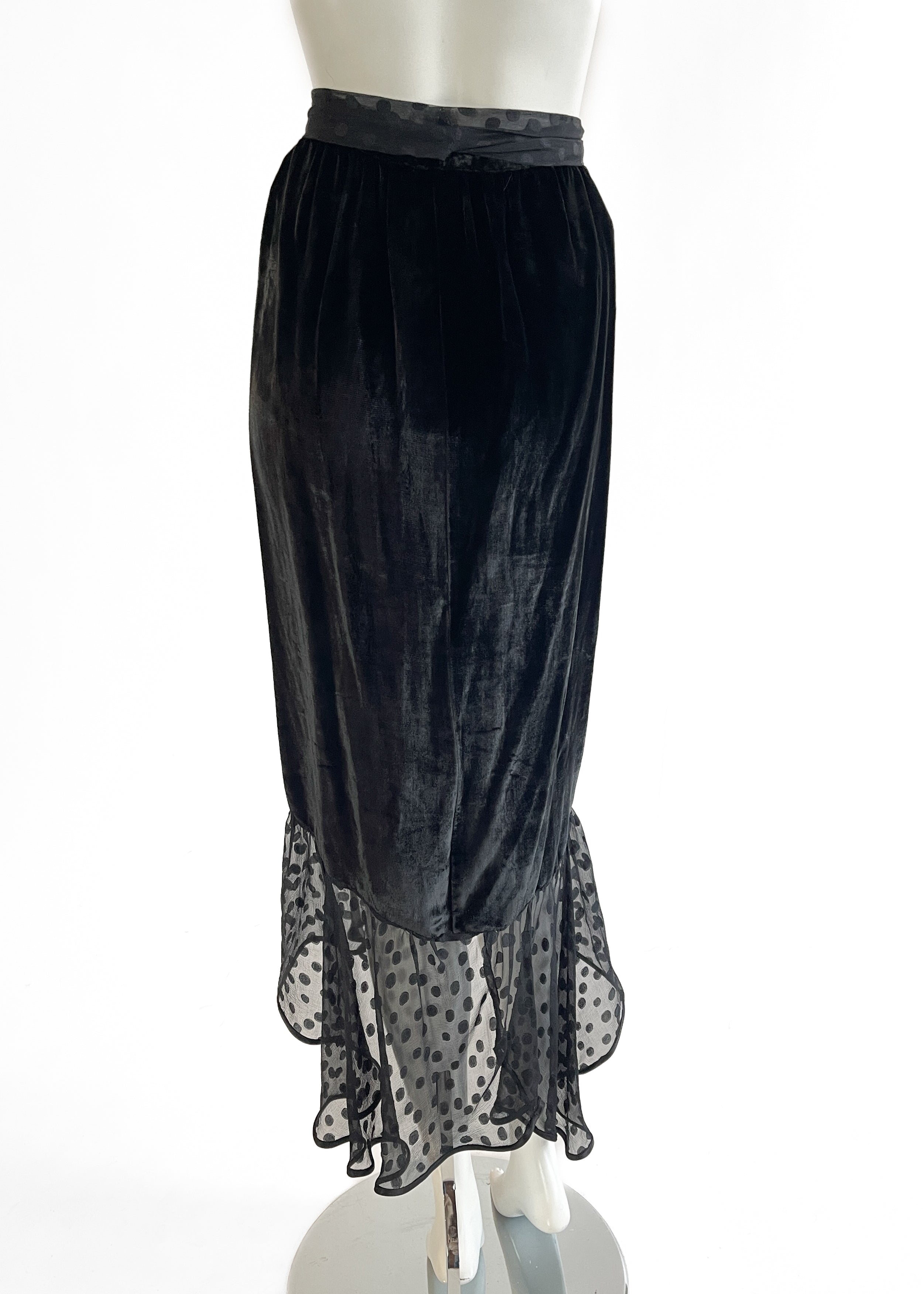 Yves Saint Laurent Fall 1978 Velvet Wrap Skirt