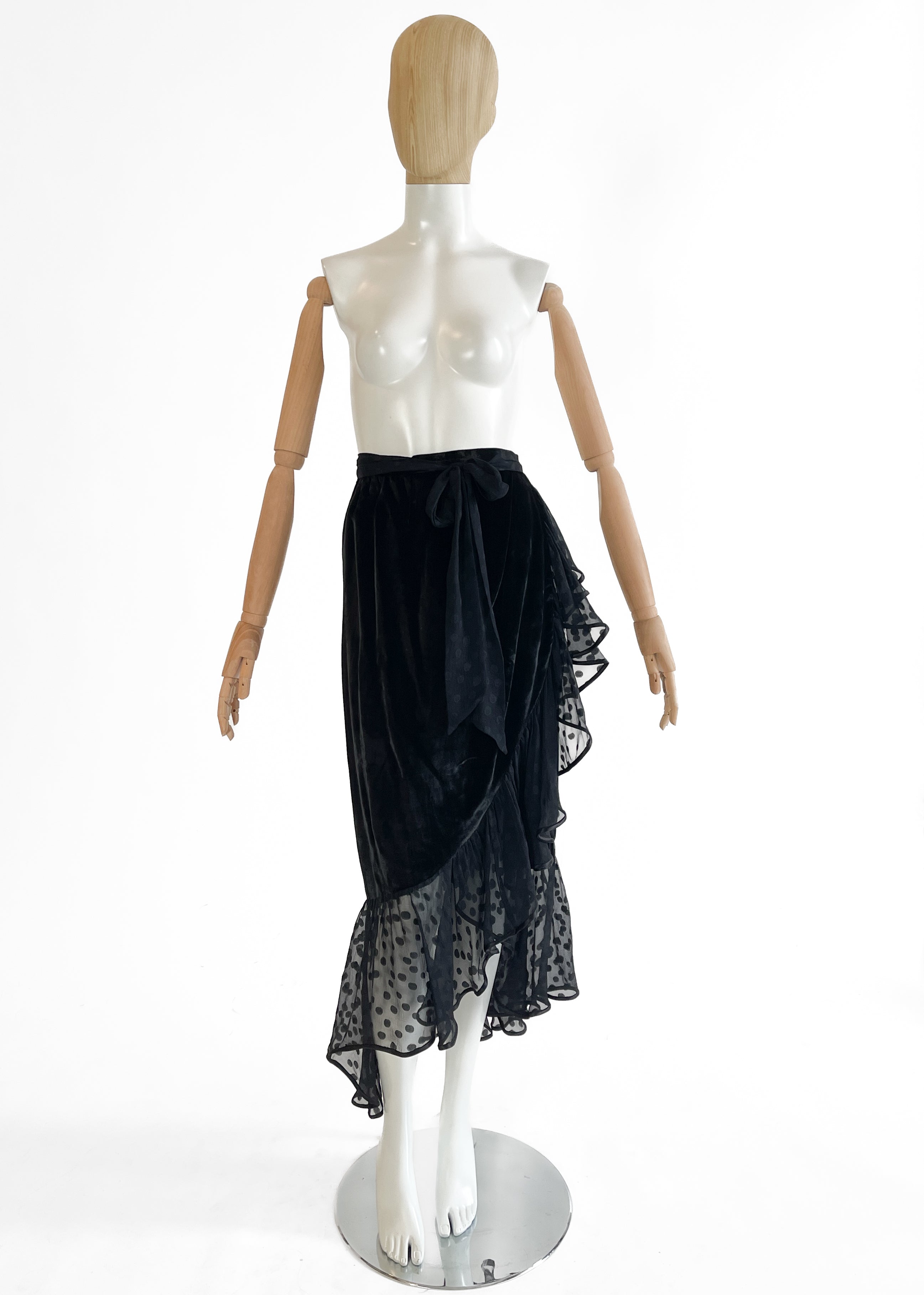Yves Saint Laurent Fall 1978 Velvet Wrap Skirt