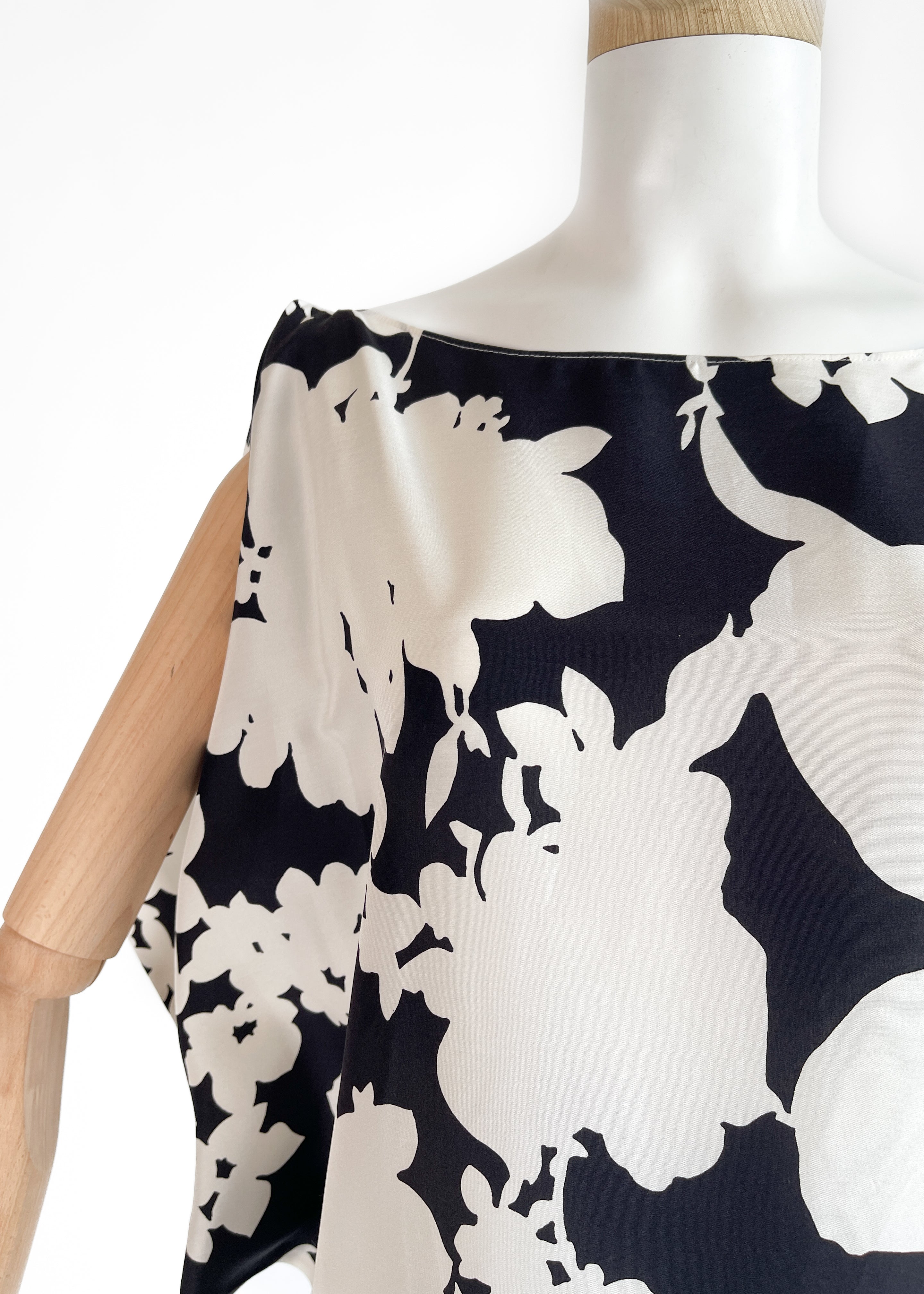Vintage 1990s Yves Saint Laurent Silk Caftan Dress