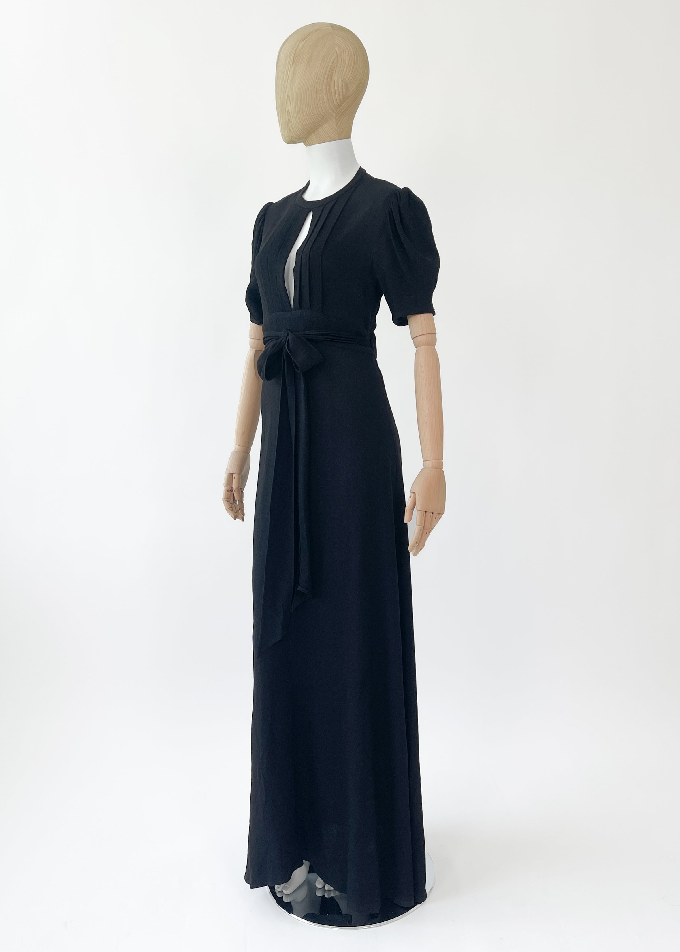 1970s Ossie Clark Moss Crepe Wrap Dress